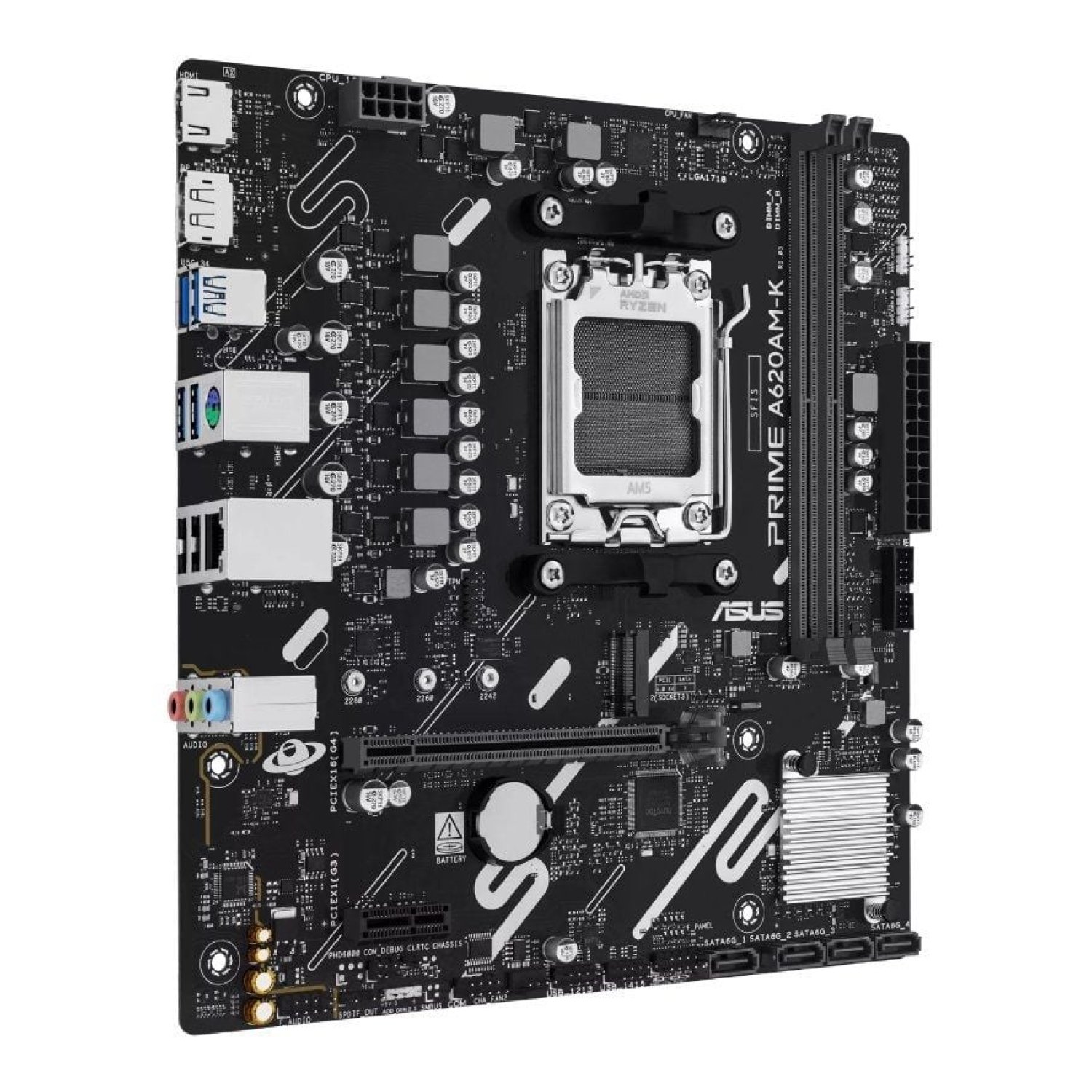 Asus A620M-K · Socket AM5 · Micro ATX · DDR5 · PCIe 4.0