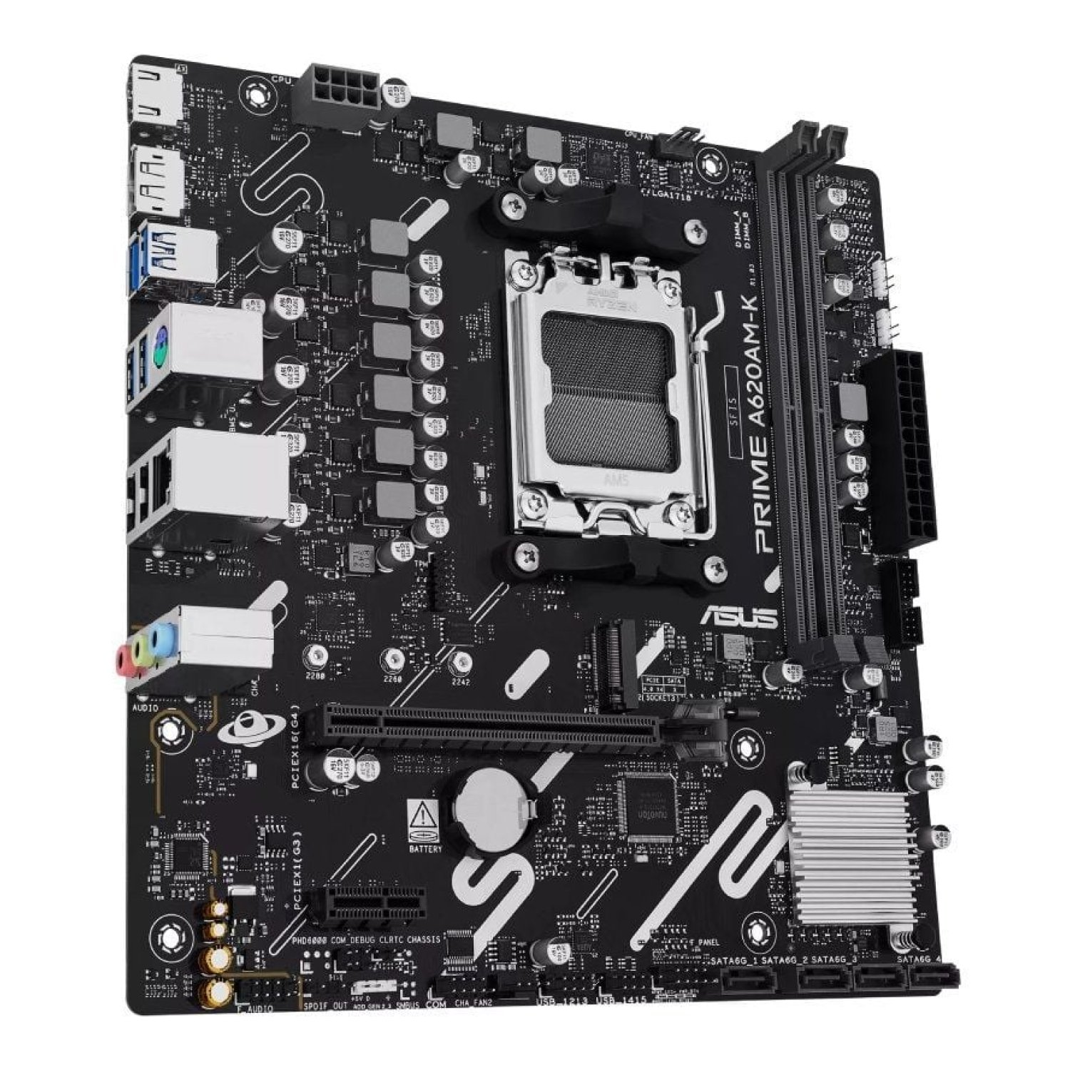 Asus A620M-K · Socket AM5 · Micro ATX · DDR5 · PCIe 4.0