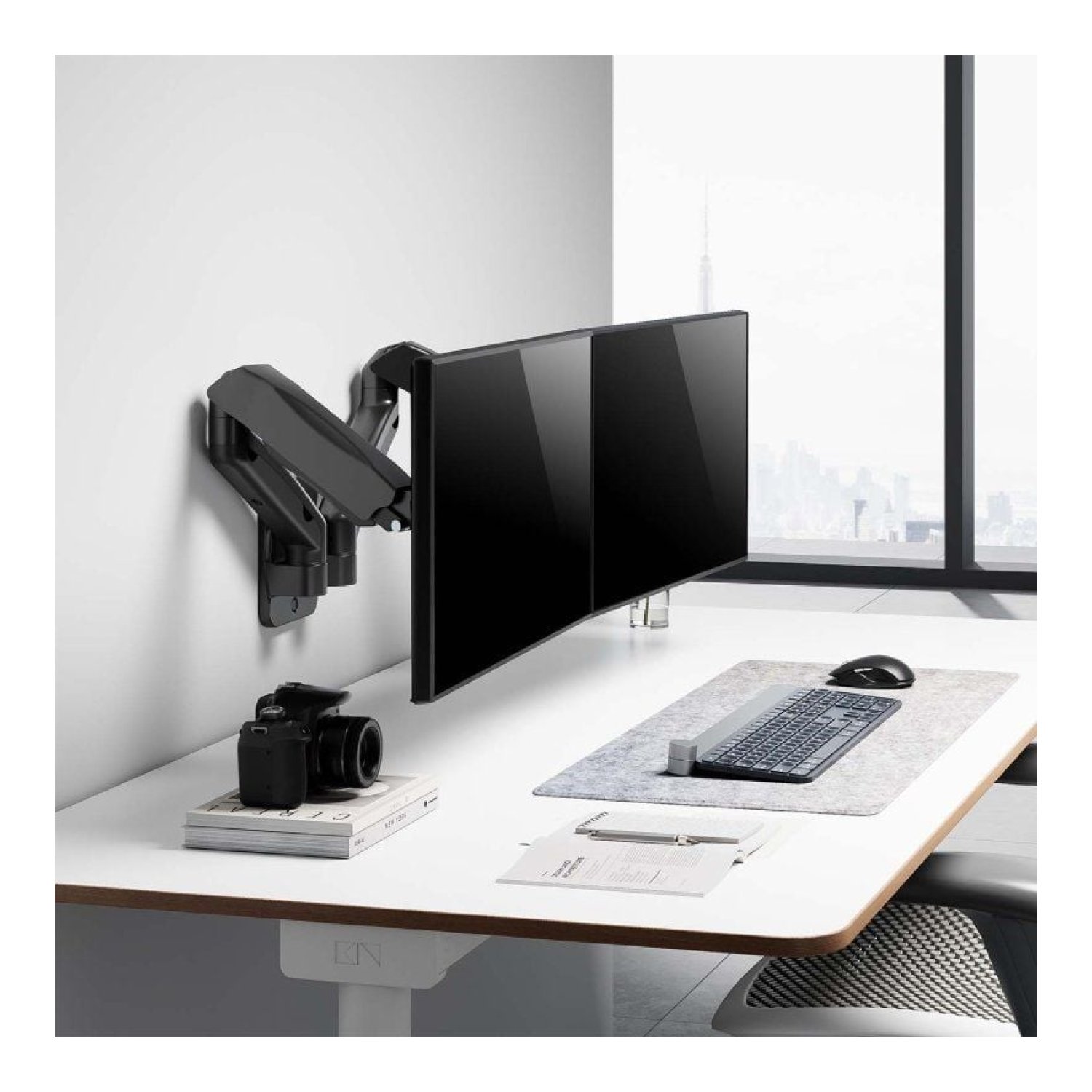 Aisens · Soporte Pared 2 Monitores/TV · Giratorio e Inclinable · Hasta 9kg
