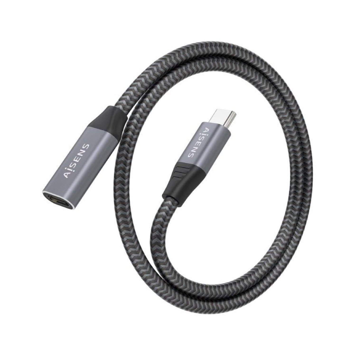 Aisens · Cable Alargador USB 3.2 Tipo-C · 1,5m · 100W · 20Gbps · Gris