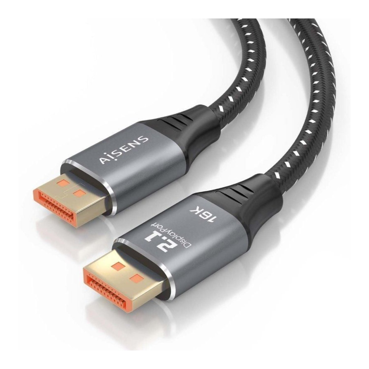 Aisens Cable DisplayPort 2.1 · 16K · 80Gbps · 2m · Negro
