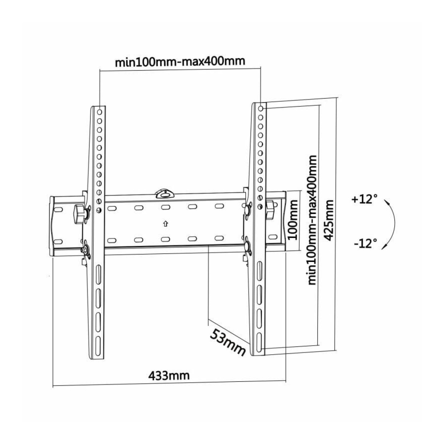 Aisens WT55T-015 · Soporte Pared Inclinable TV 32-55" · Hasta 40kg