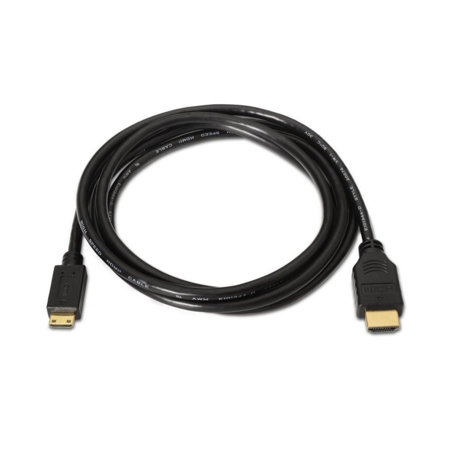 Aisens Cable HDMI · Mini HDMI Macho · 3m · 720Mbps · Negro