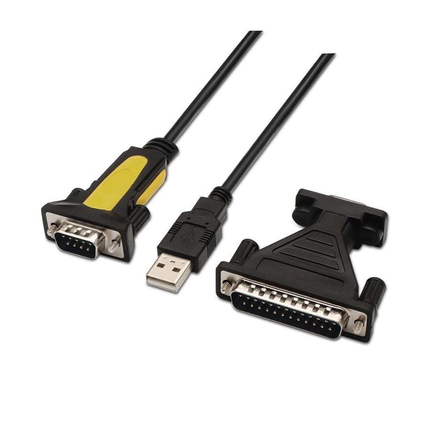 Aisens Cable Conversor USB a DB9 · 1,8m · Negro