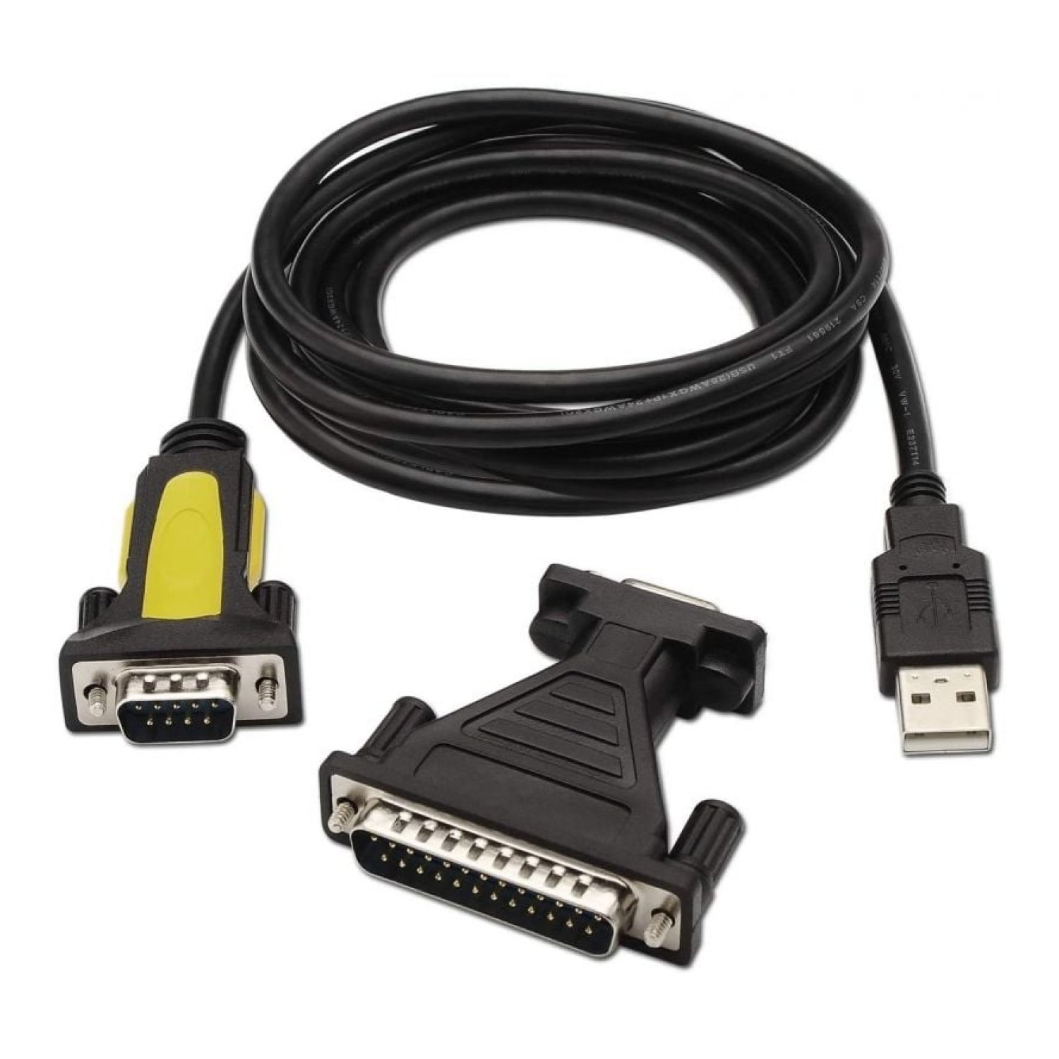 Aisens Cable Conversor USB a DB9 · 1,8m · Negro