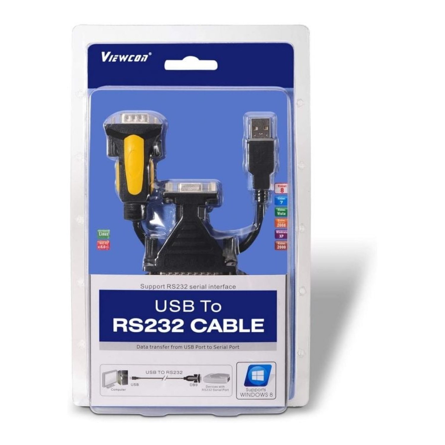 Aisens Cable Conversor USB a DB9 · 1,8m · Negro