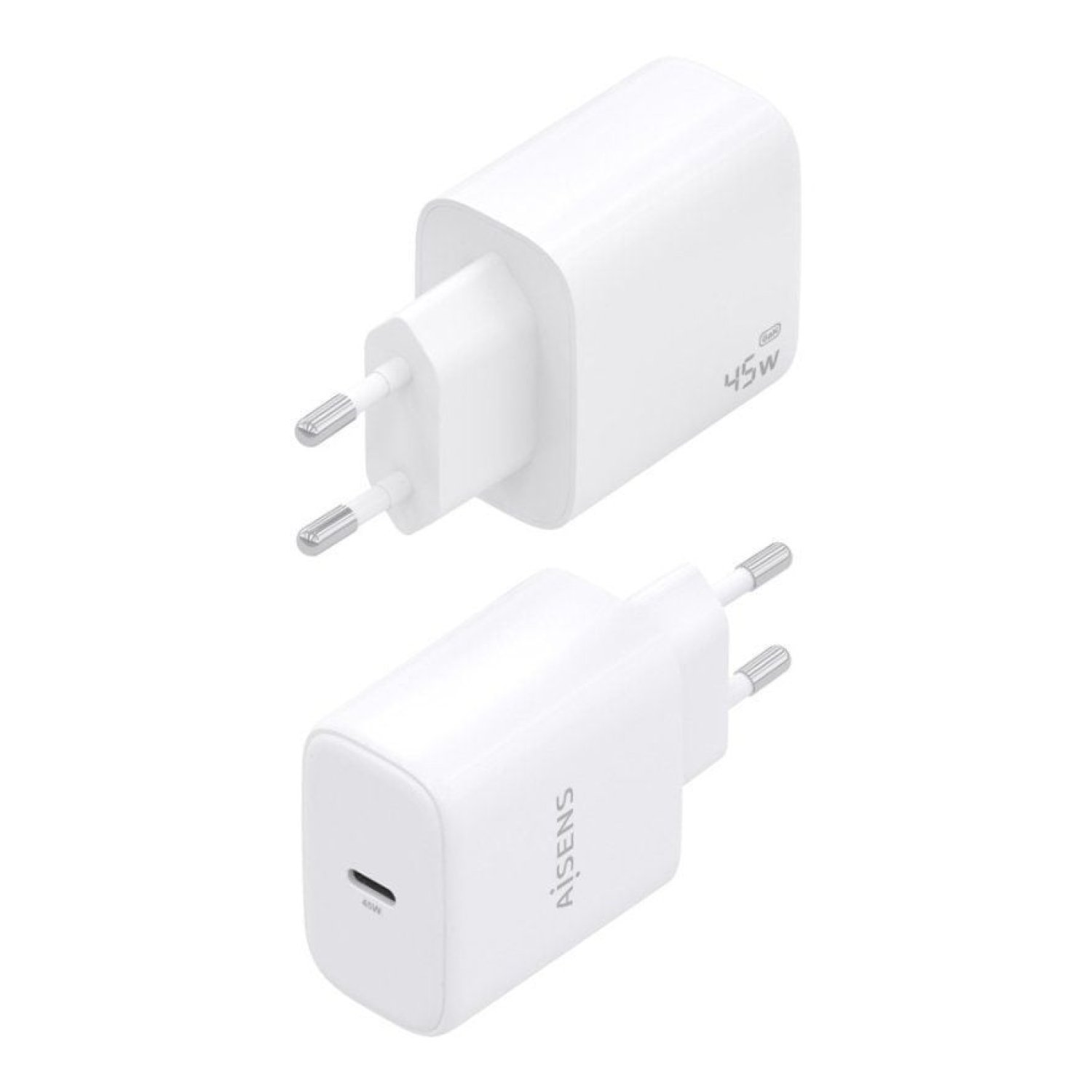 Aisens Cargador GaN 45W · USB-C · Blanco