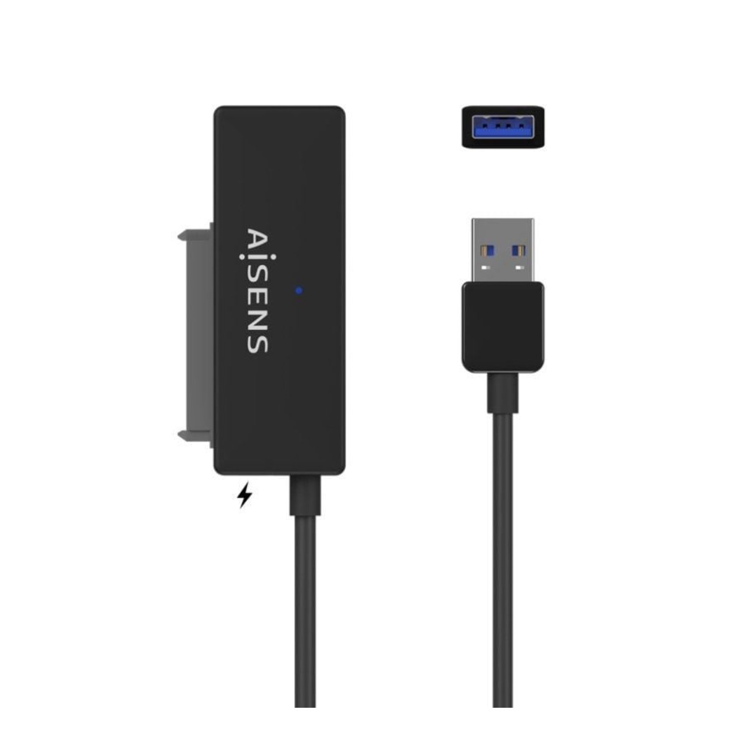 Aisens · Adaptador SATA · 2,5" y 3,5" · USB 3.0 · Con alimentador