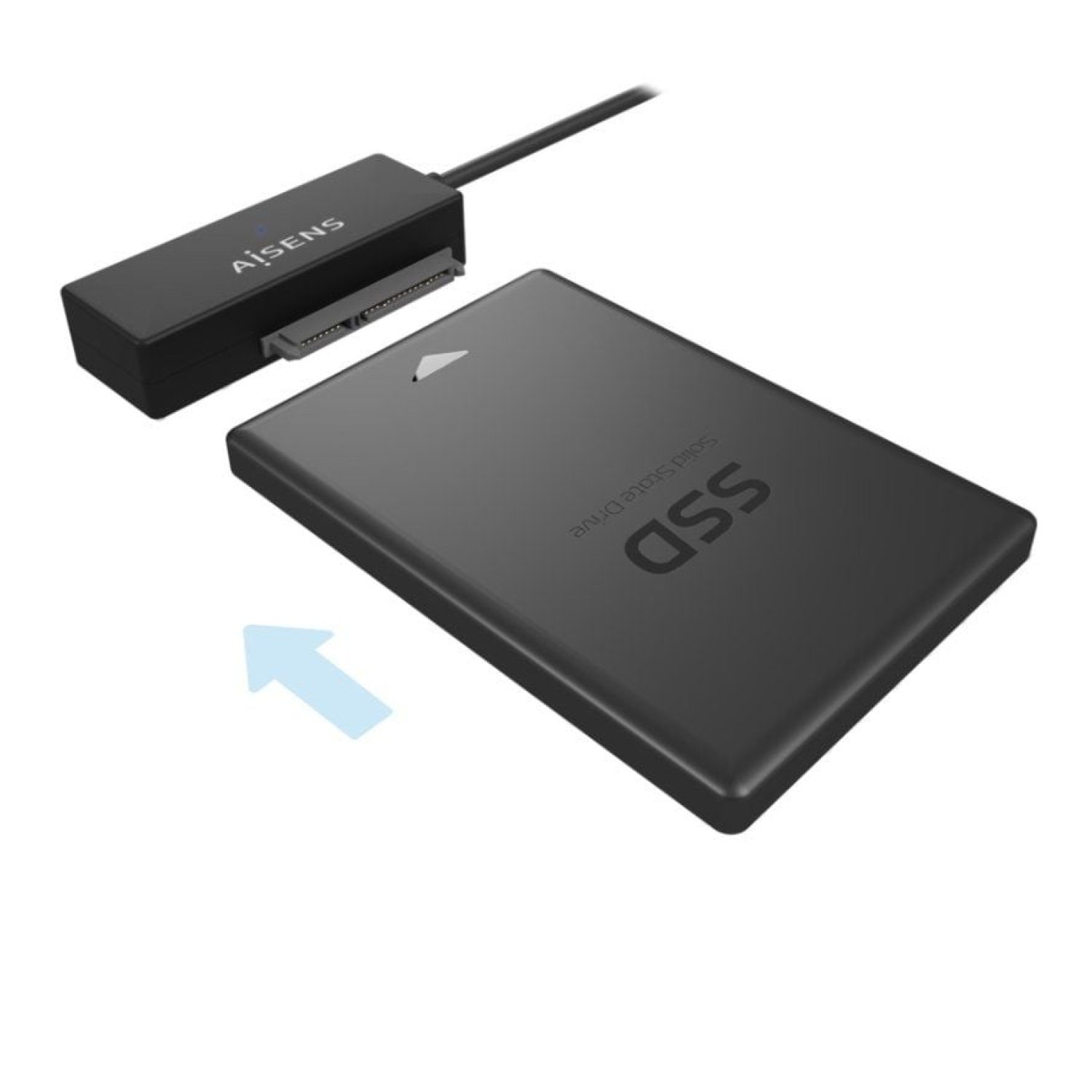 Aisens · Adaptador SATA · 2,5" y 3,5" · USB 3.0 · Con alimentador