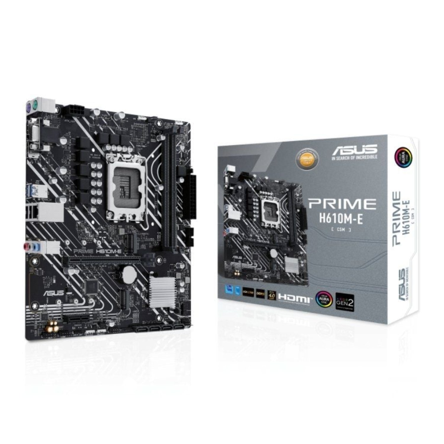 Asus Prime H610M-E · Socket 1700 · DDR5 · PCIe 4.0 · Micro ATX