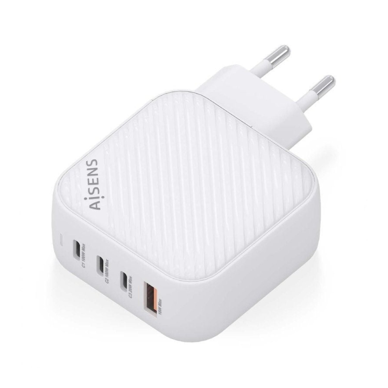 Aisens Cargador GaN · 100W · 3xUSB-C + 1xUSB · Pared
