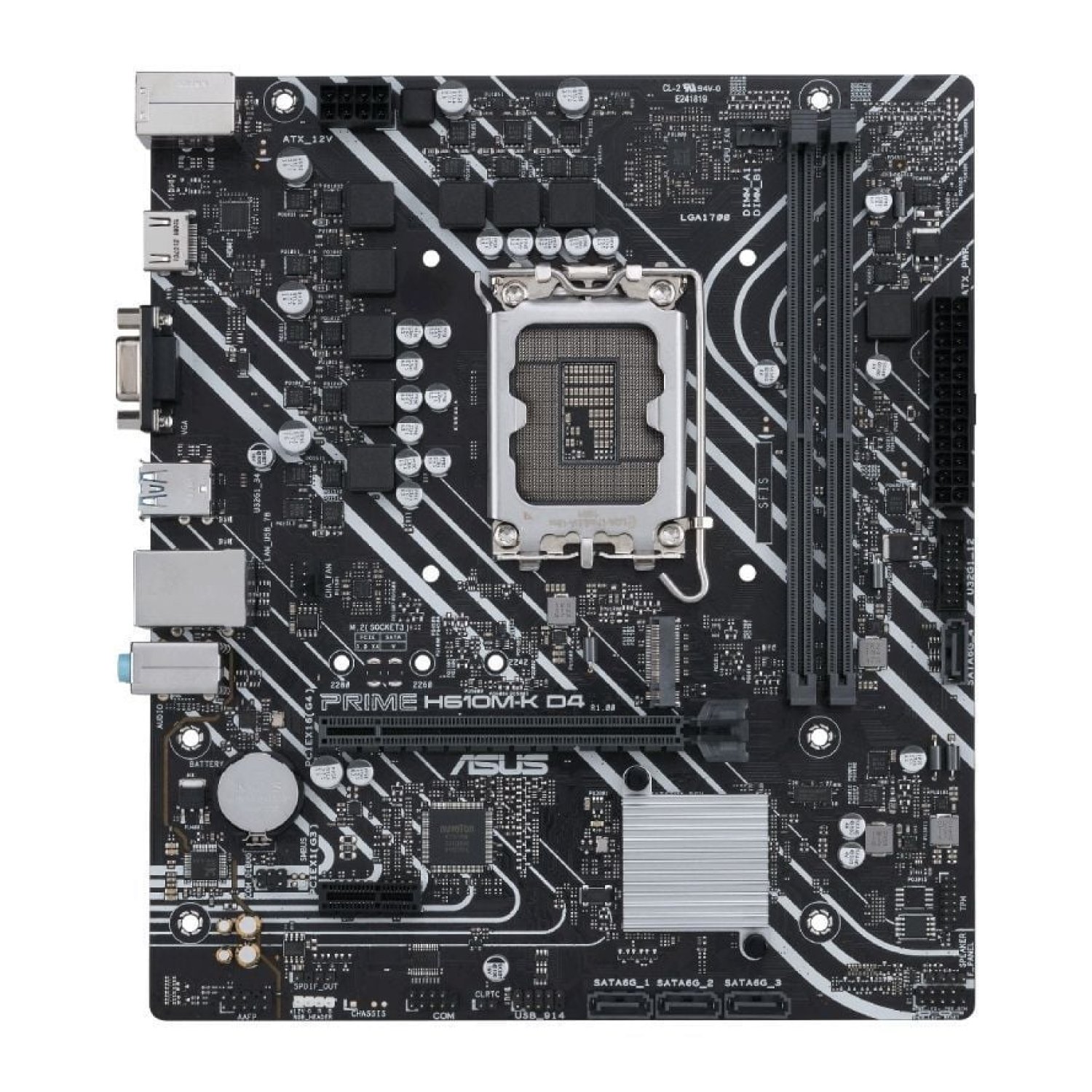Asus Prime H610M-K · Socket 1700 · DDR4 · PCIe 4.0 · Micro ATX