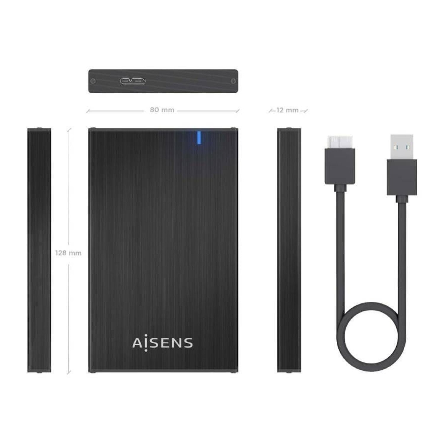 Aisens · Caja Externa Disco Duro 2,5" · USB 3.1 · ASE-2527B