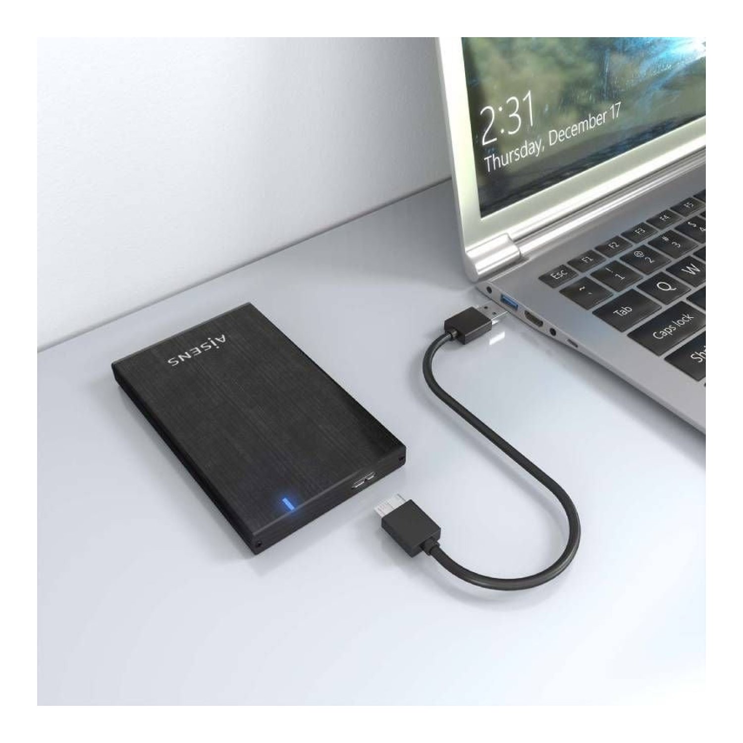 Aisens · Caja Externa Disco Duro 2,5" · USB 3.1 · ASE-2527B