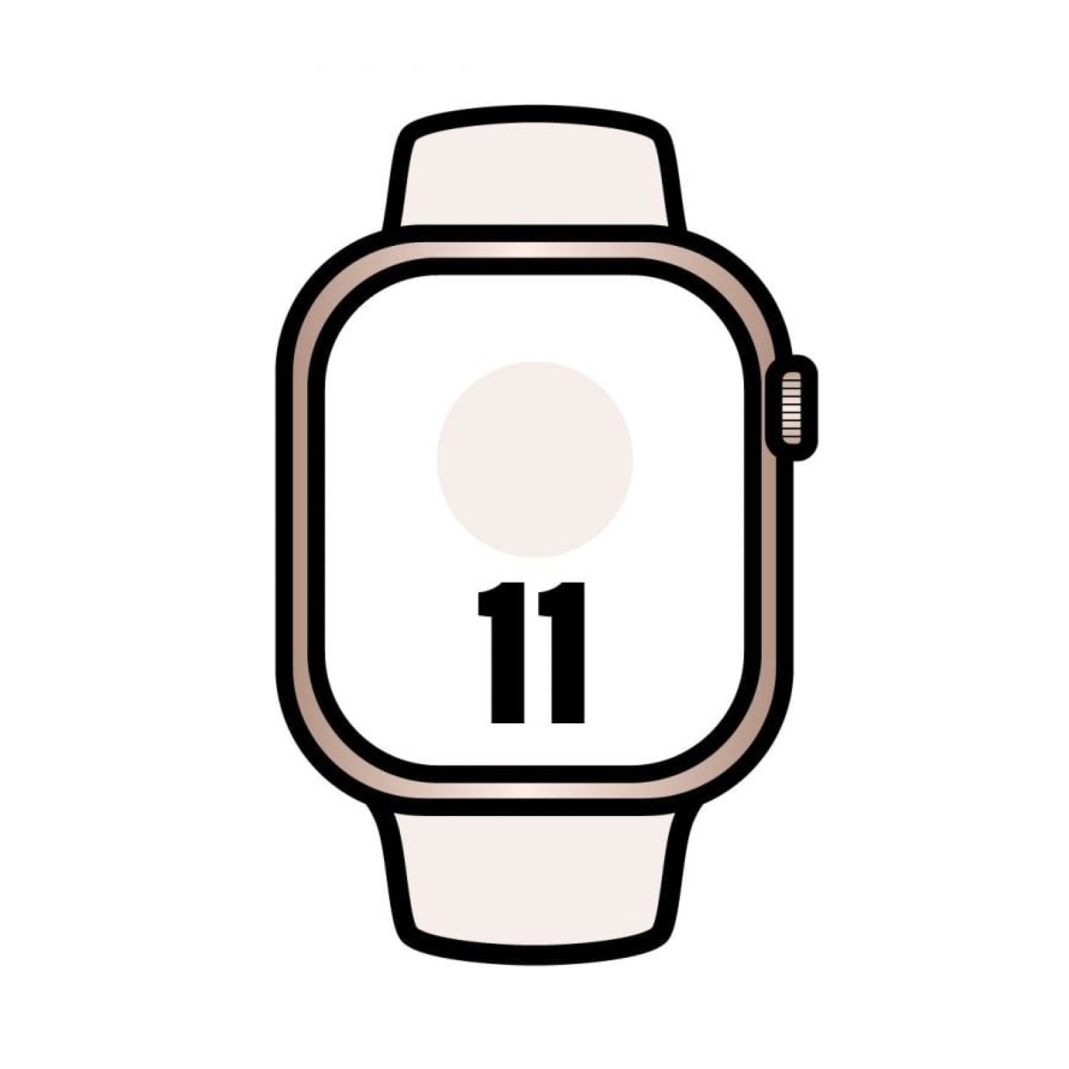 Apple Watch Series 11 · 42mm GPS · Oro Rosa · Correa Deportiva Rosa Rubor