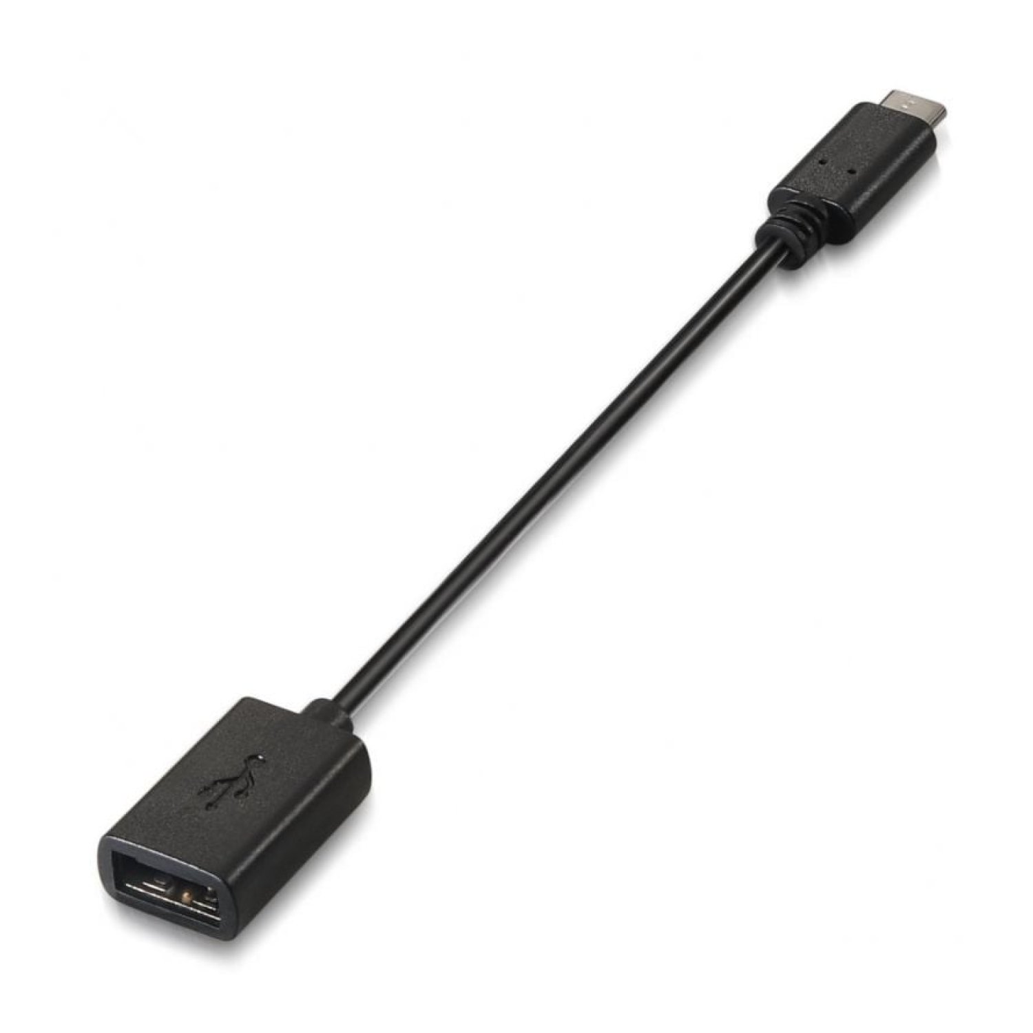 Aisens · Cable USB 2.0 · USB Tipo-C Macho a USB Hembra · 480Mbps · 15cm · Negro