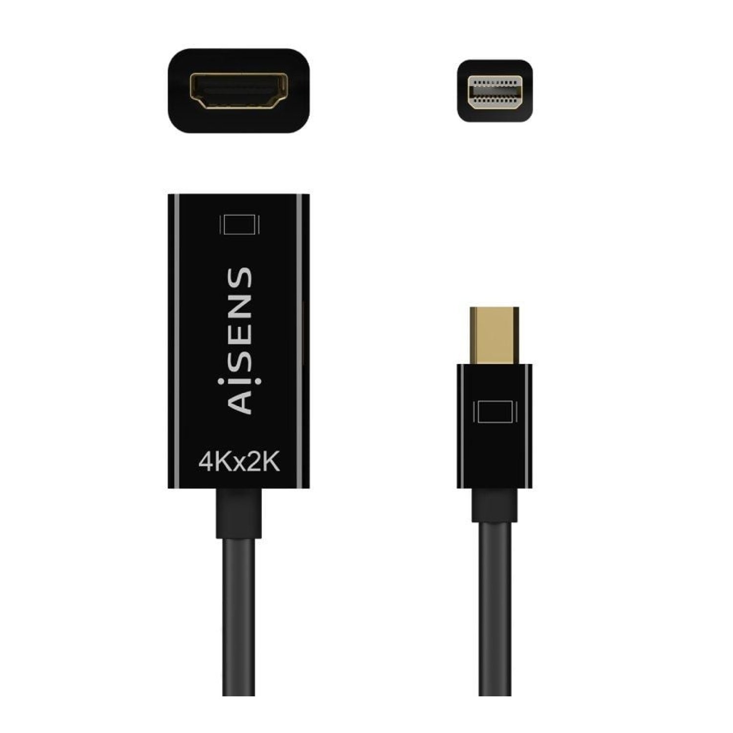 Aisens · Mini DisplayPort a HDMI · 15cm · Negro · 2300Mbps