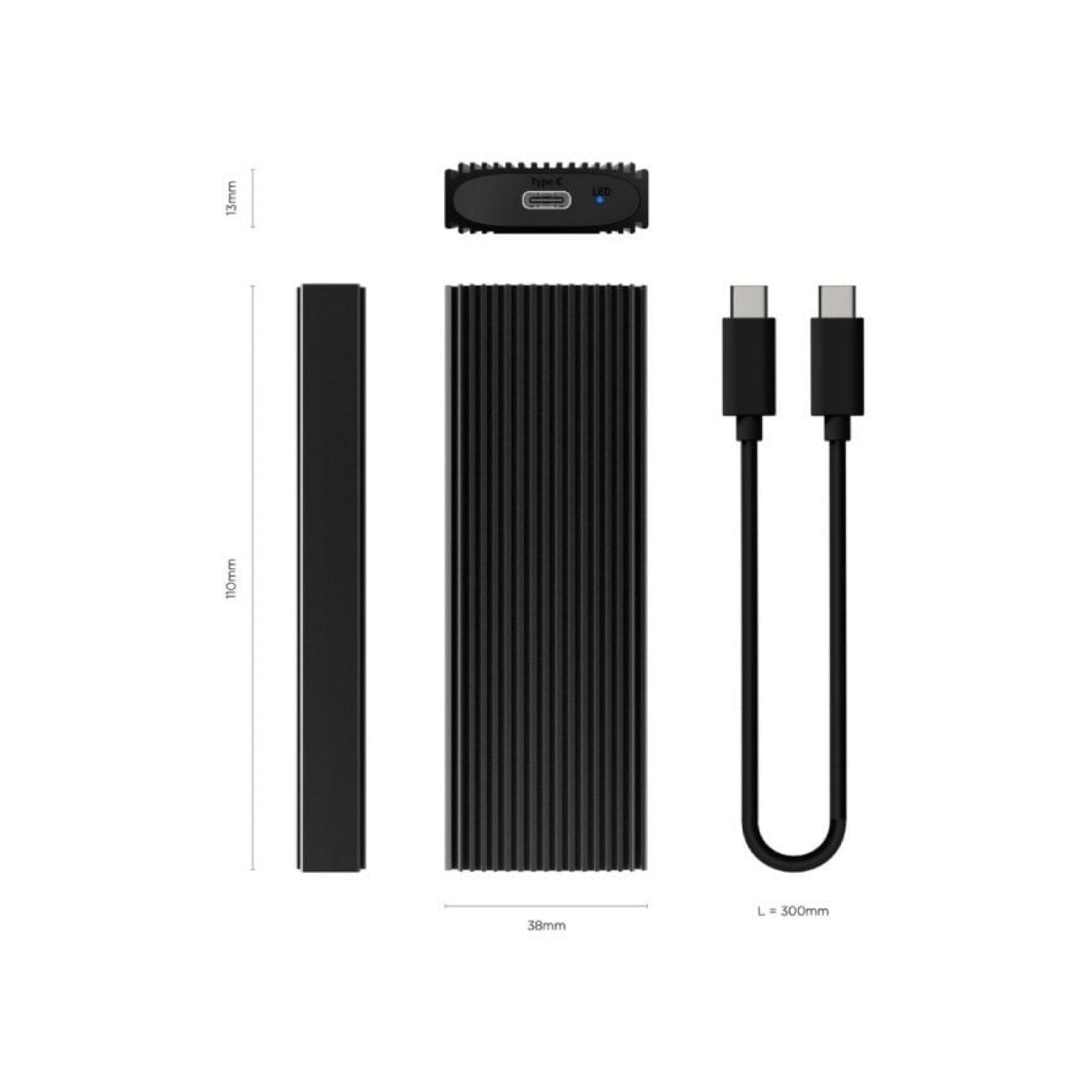 Aisens ASM2-022B · Caja Externa M.2 NVMe · USB 3.2 · Sin tornillos