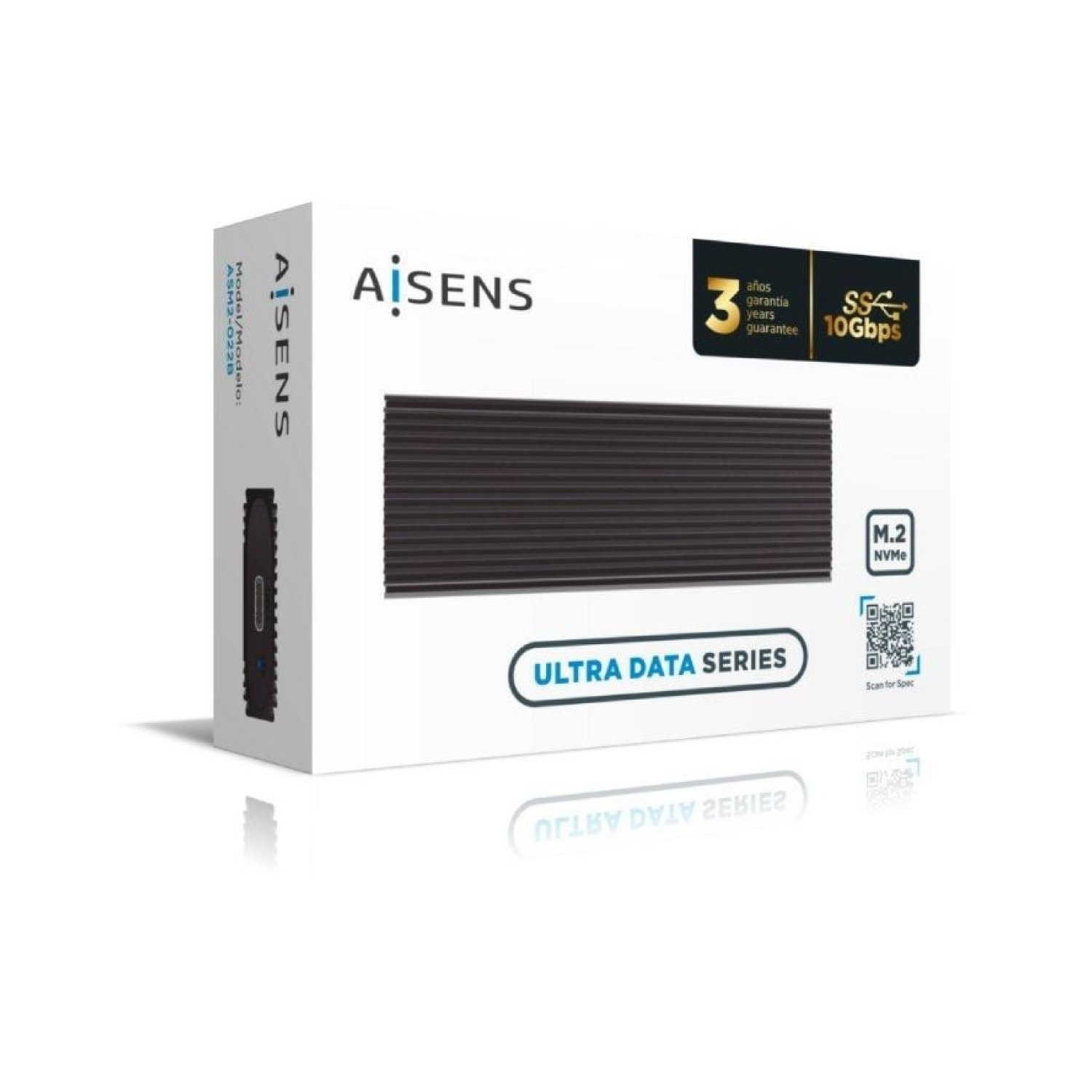 Aisens ASM2-022B · Caja Externa M.2 NVMe · USB 3.2 · Sin tornillos