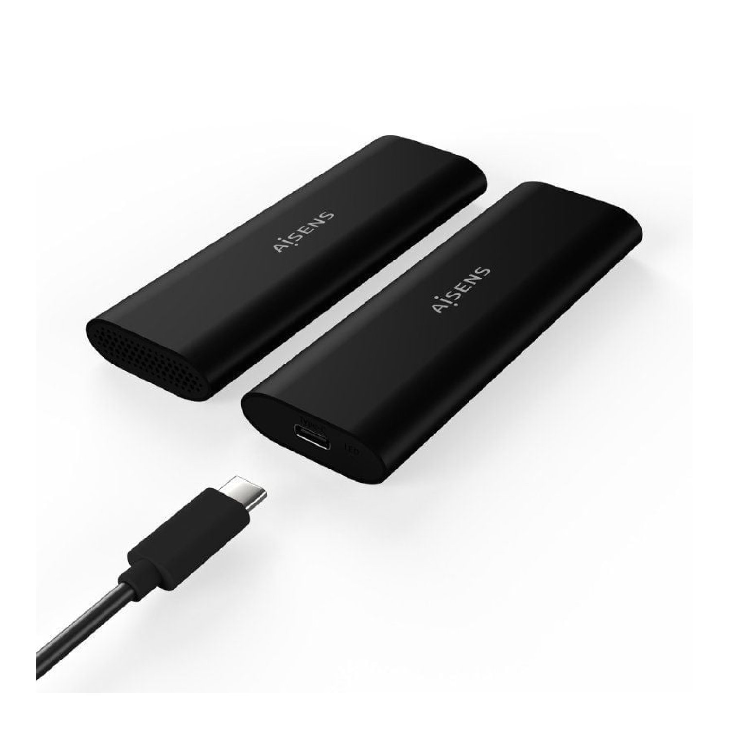 Aisens · Caja Externa SSD M.2 · USB 3.2 · SATA/NVMe · Sin tornillos