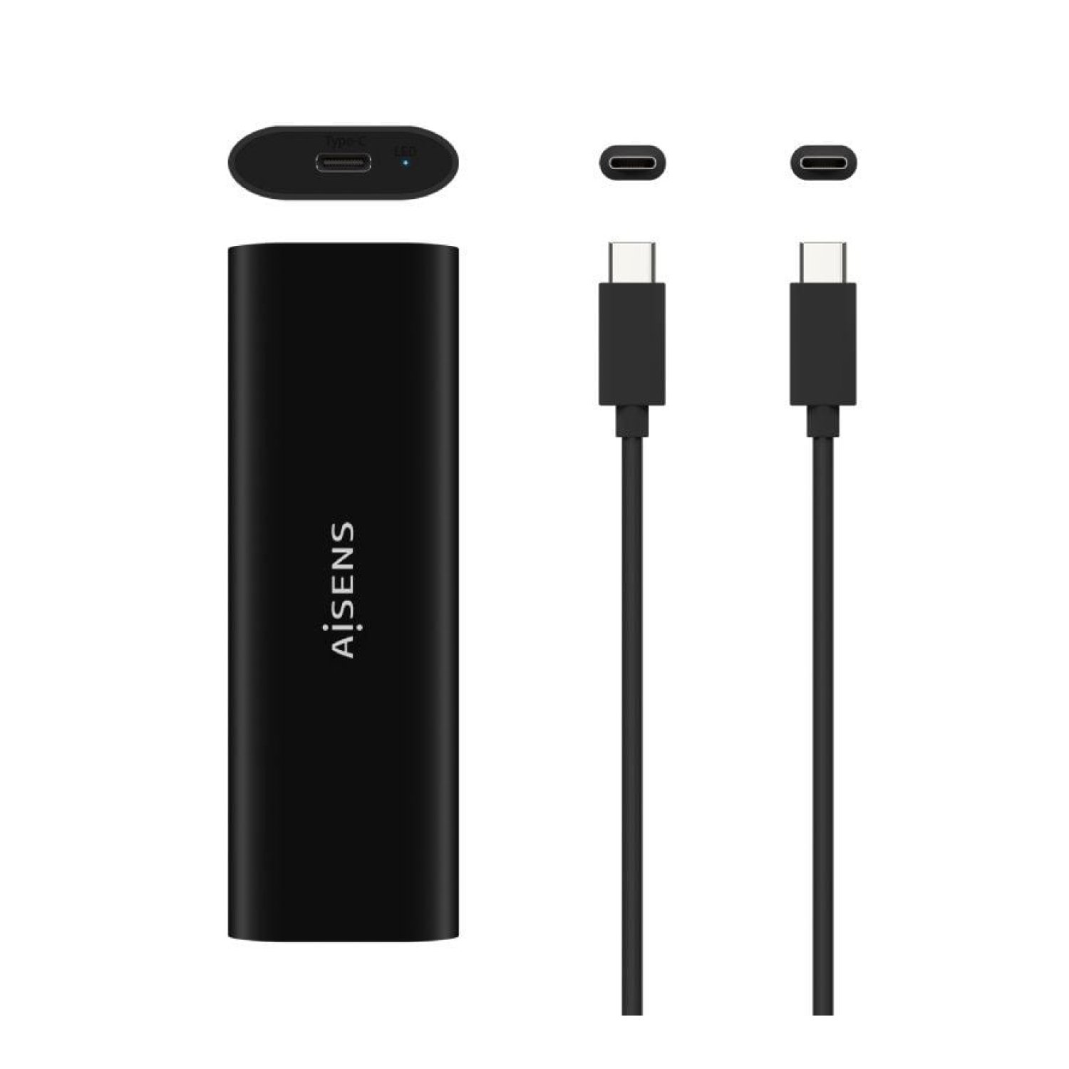Aisens · Caja Externa SSD M.2 · USB 3.2 · SATA/NVMe · Sin tornillos