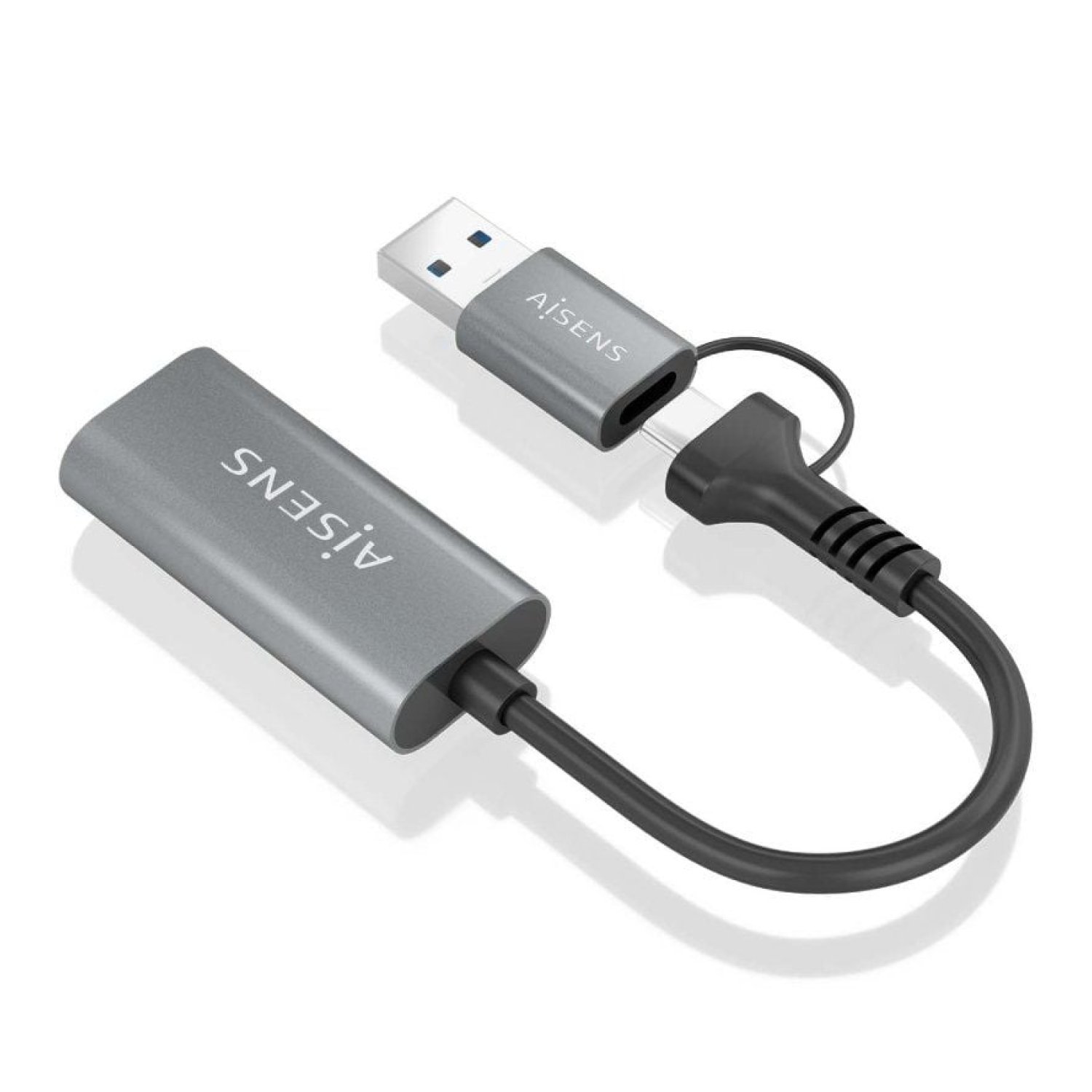 Aisens Conversor HDMI · USB-C 3.1 a HDMI · 15cm · Gris