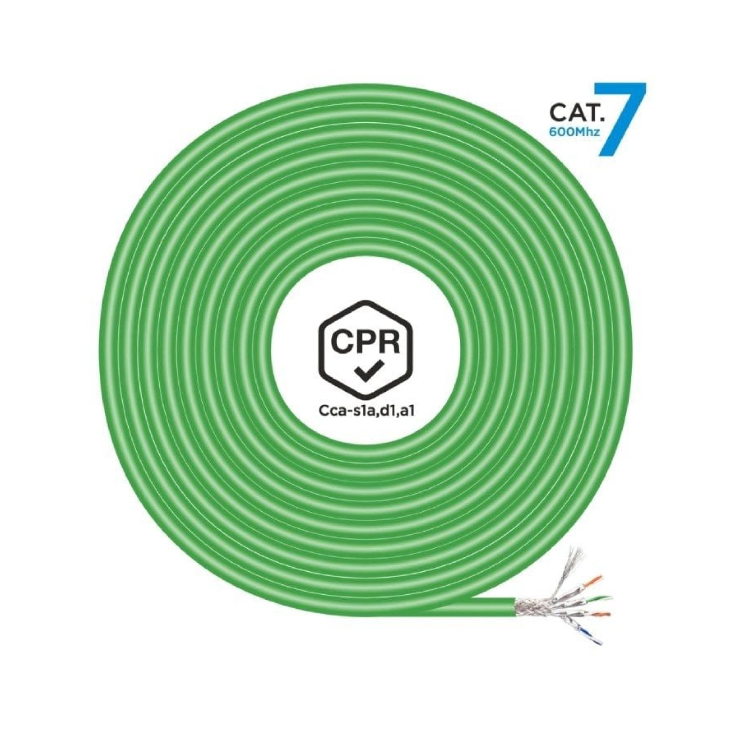 Aisens · Cable RJ45 SFTP Cat.7 · 305m · AWG23 · LSZH CPR · Verde