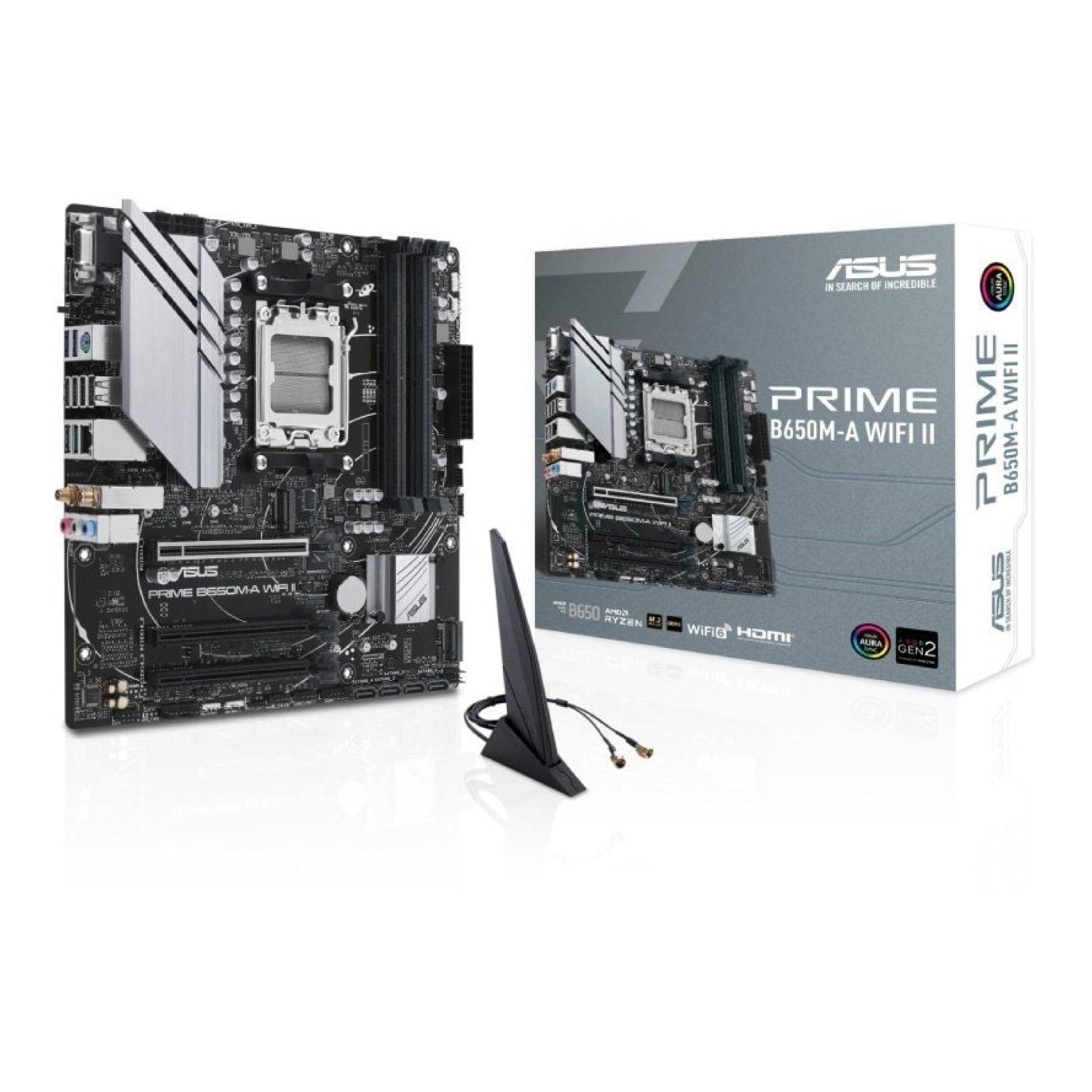 Asus Prime B650M-A WiFi II · Socket AM5 · DDR5 · PCIe 5.0 · Micro ATX