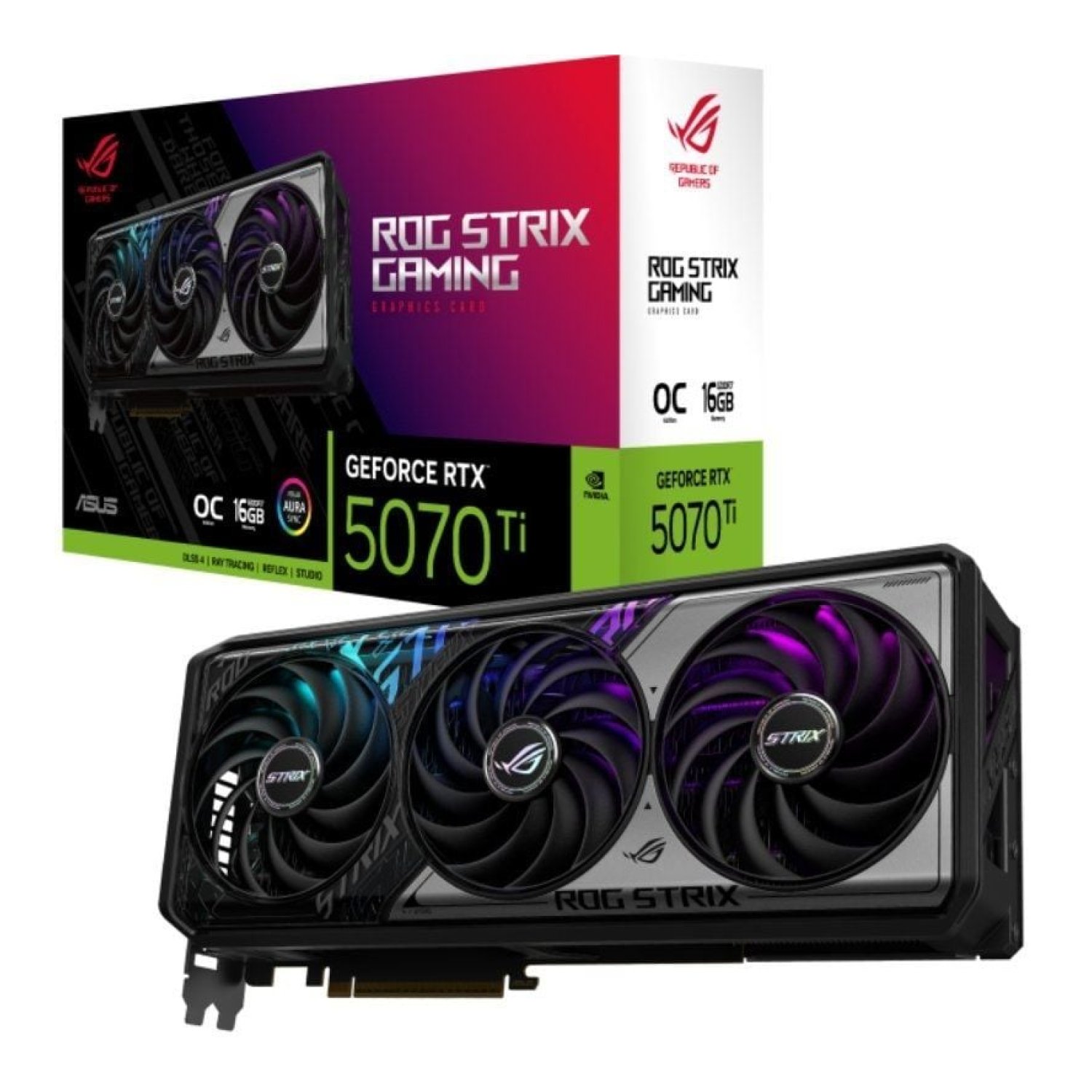 ASUS ROG Strix OC · GeForce RTX 5070Ti · 16GB GDDR7