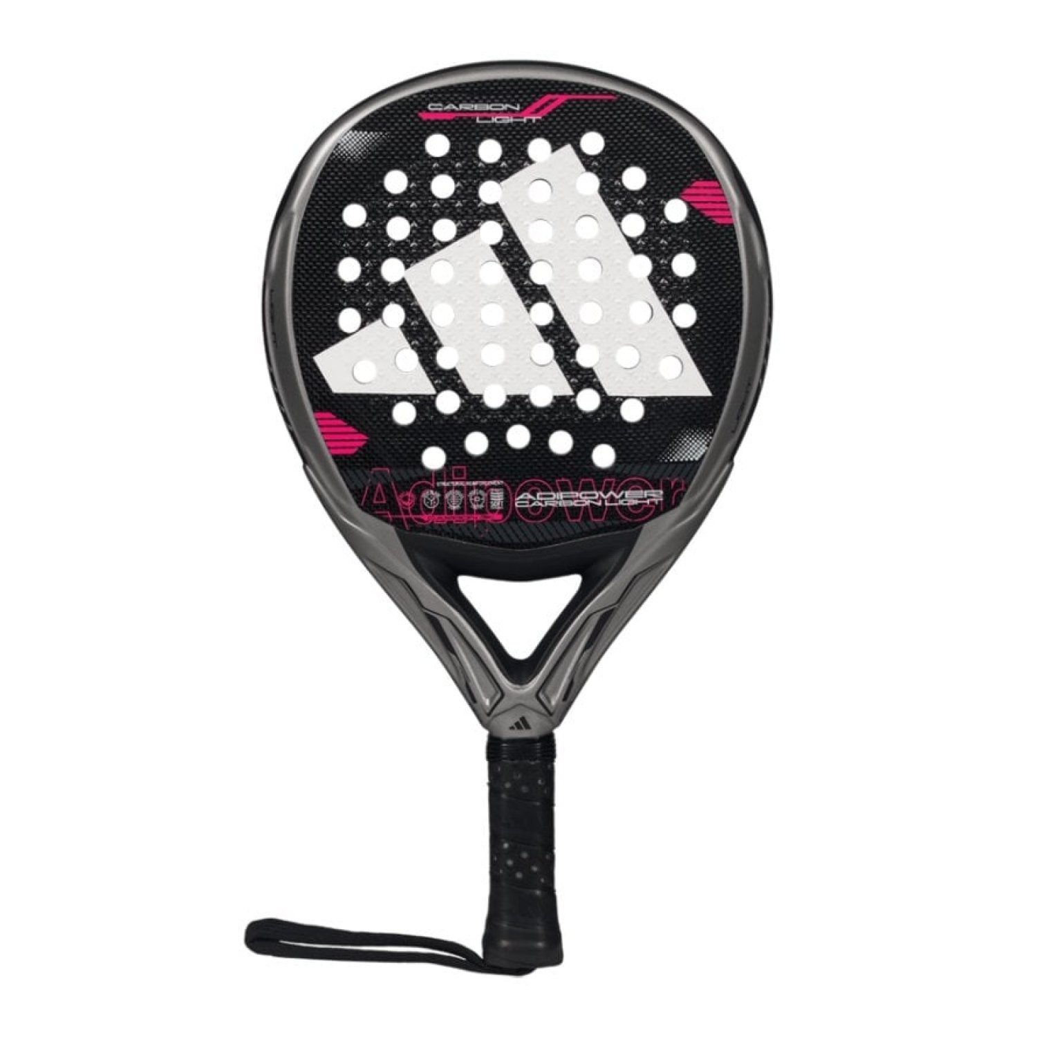 Adidas Adipower Carbon Light 3.4 · Pala de Pádel · Negra · Carbono Ligero