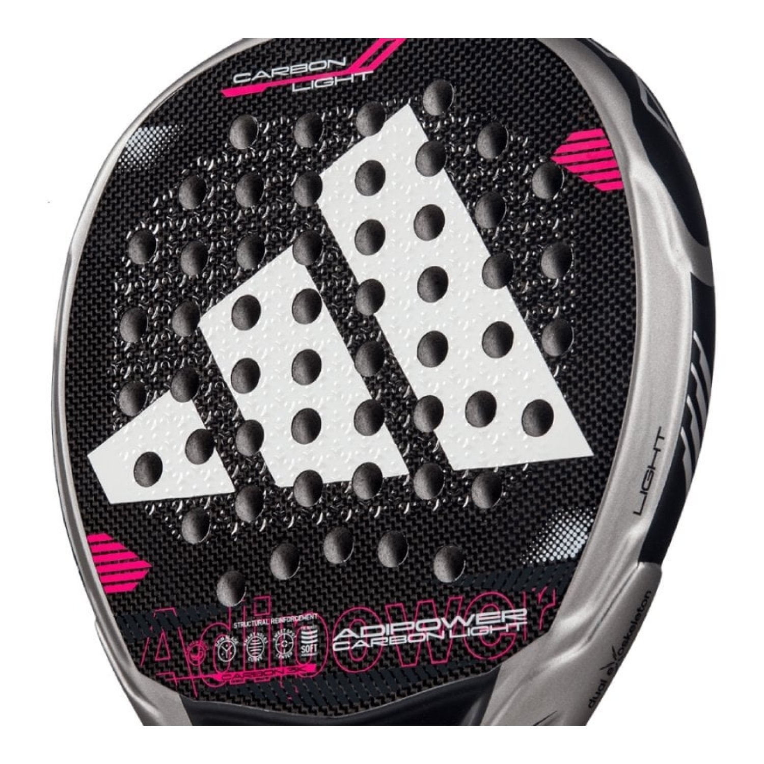 Adidas Adipower Carbon Light 3.4 · Pala de Pádel · Negra · Carbono Ligero