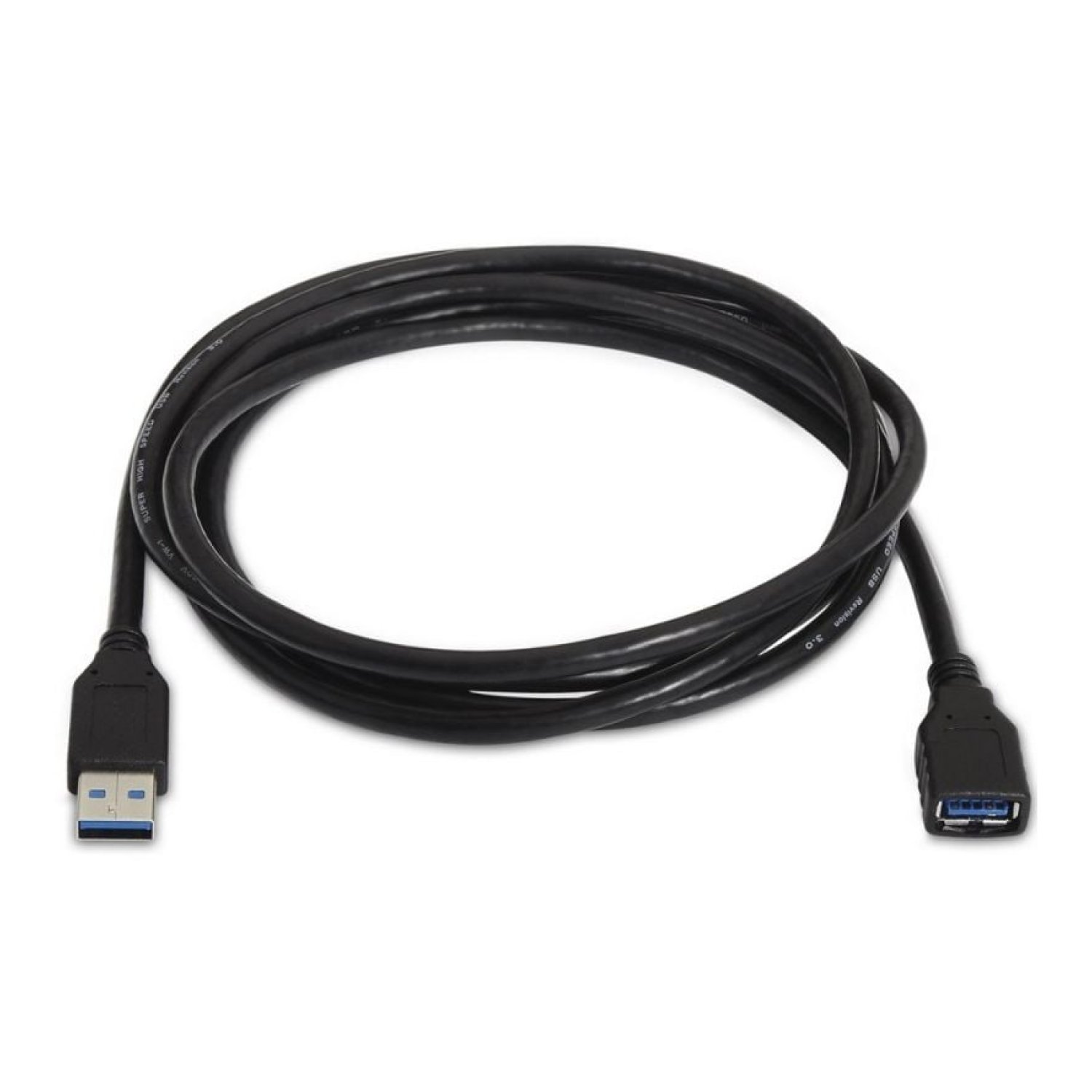 Aisens Cable Alargador USB 3.0 · 1m · USB Macho-Hembra · 625Mbps · Negro