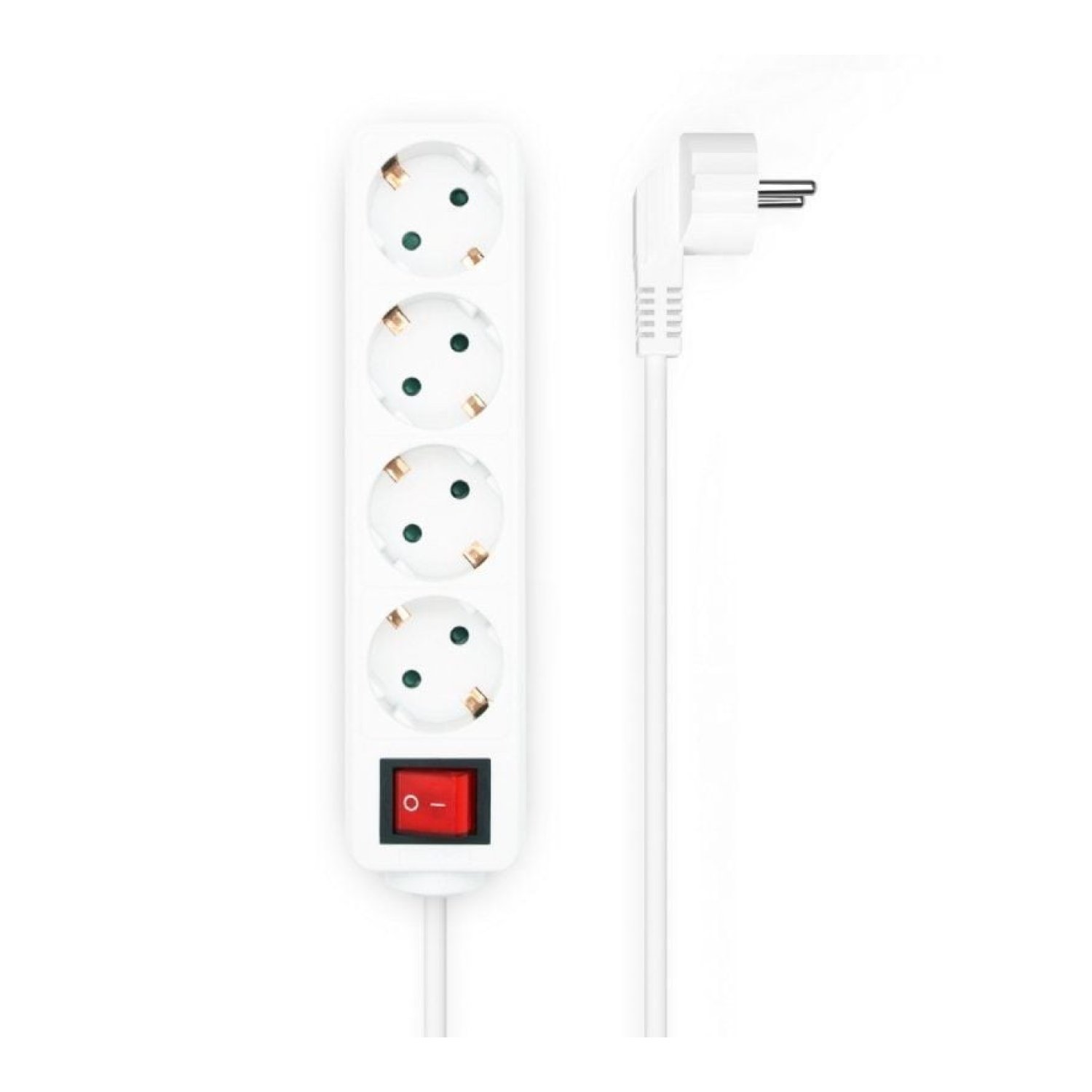 Aisens · Regleta 4 Tomas · Cable 1,4m · Interruptor · Blanco