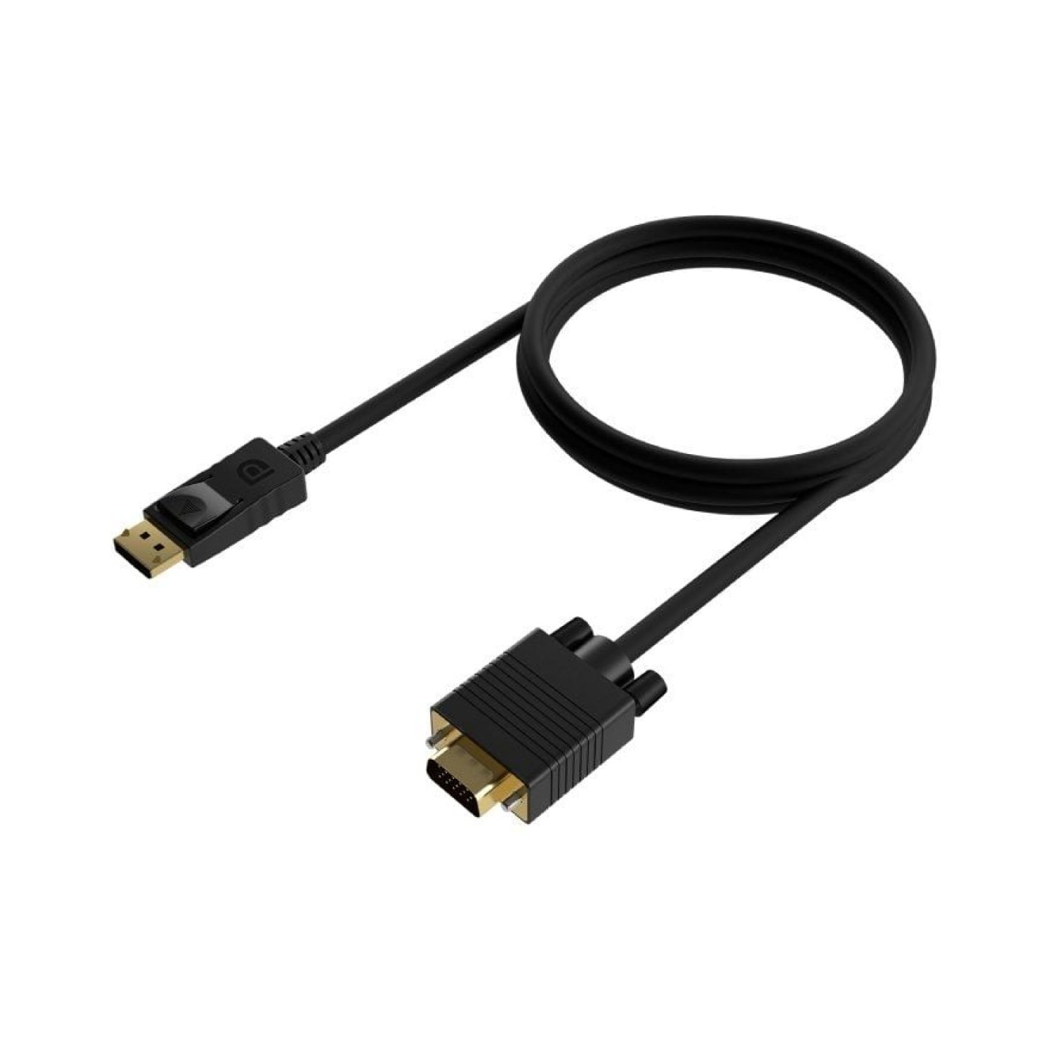 Cable Conversor Aisens A125-0552/ DisplayPort Macho - VGA Macho/ Hasta 5W/ 2300Mbps/ 1m/ Negro