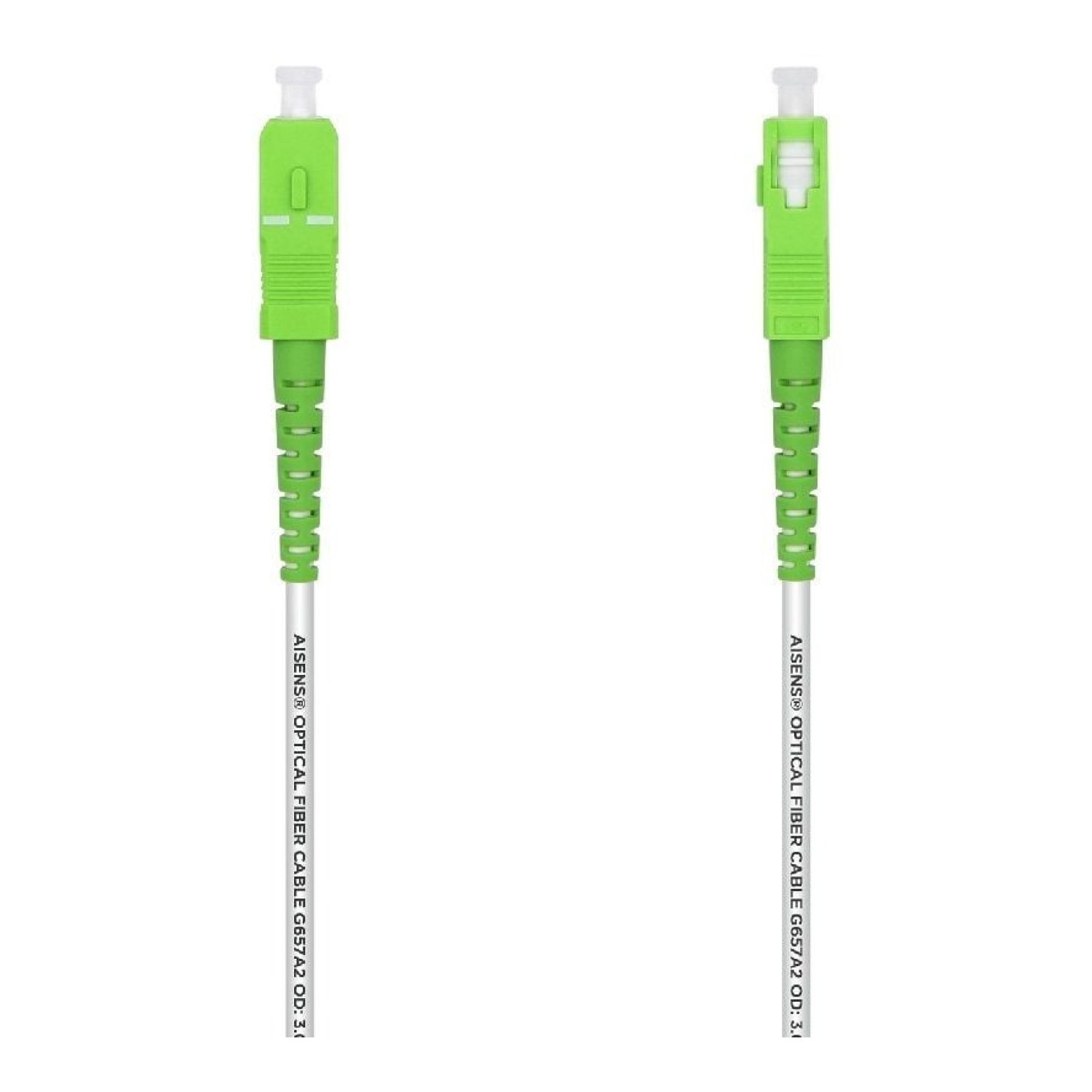 Aisens Cable Fibra Óptica G657A2 · 15m · 3,0mm · LSZH · Blanco