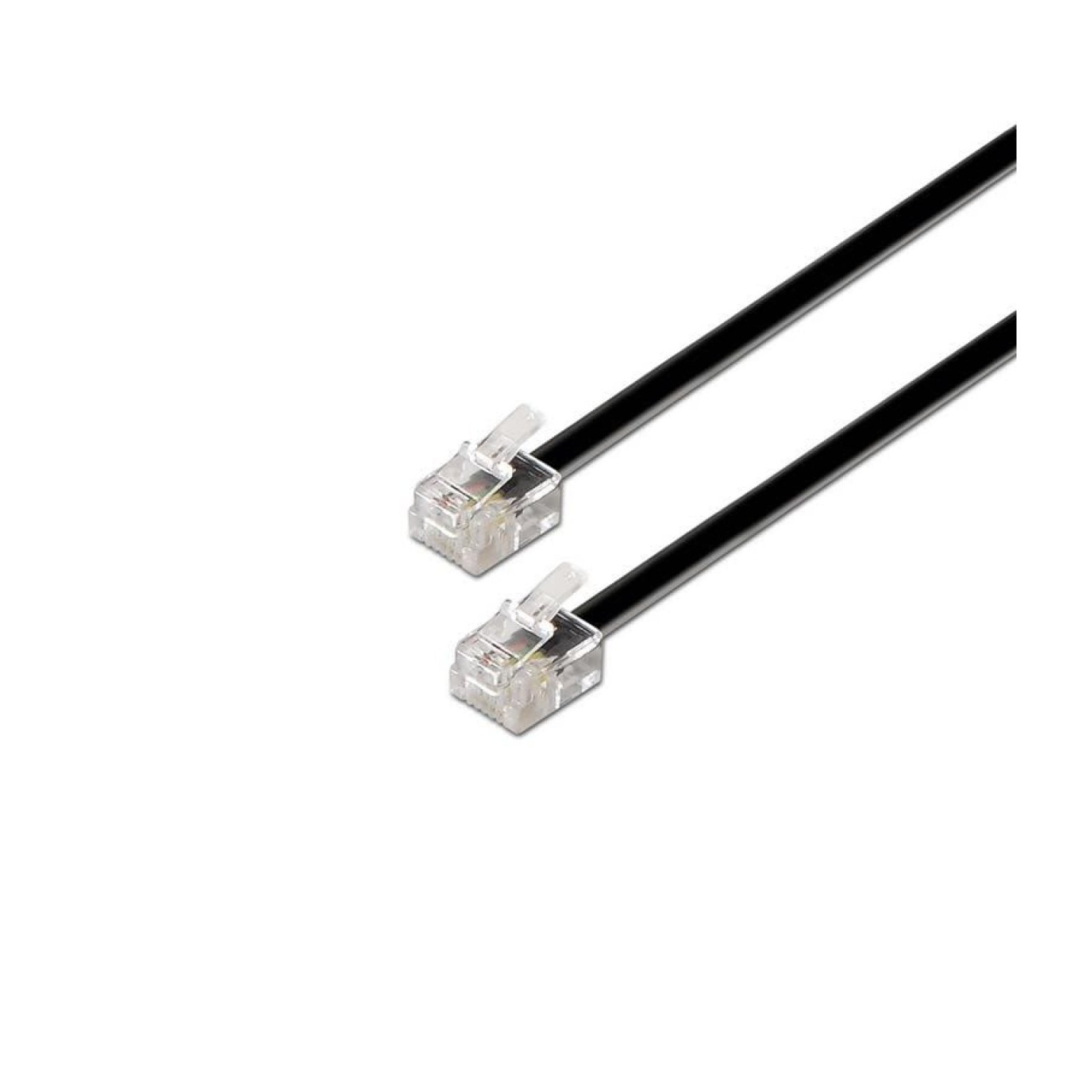 Aisens · Cable Teléfono RJ11 6P4C · 2m · Negro