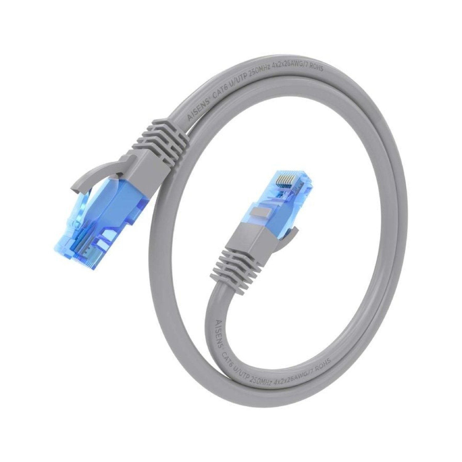 Aisens Cable RJ45 UTP Cat.6 · 3m · AWG26 CCA · Gris
