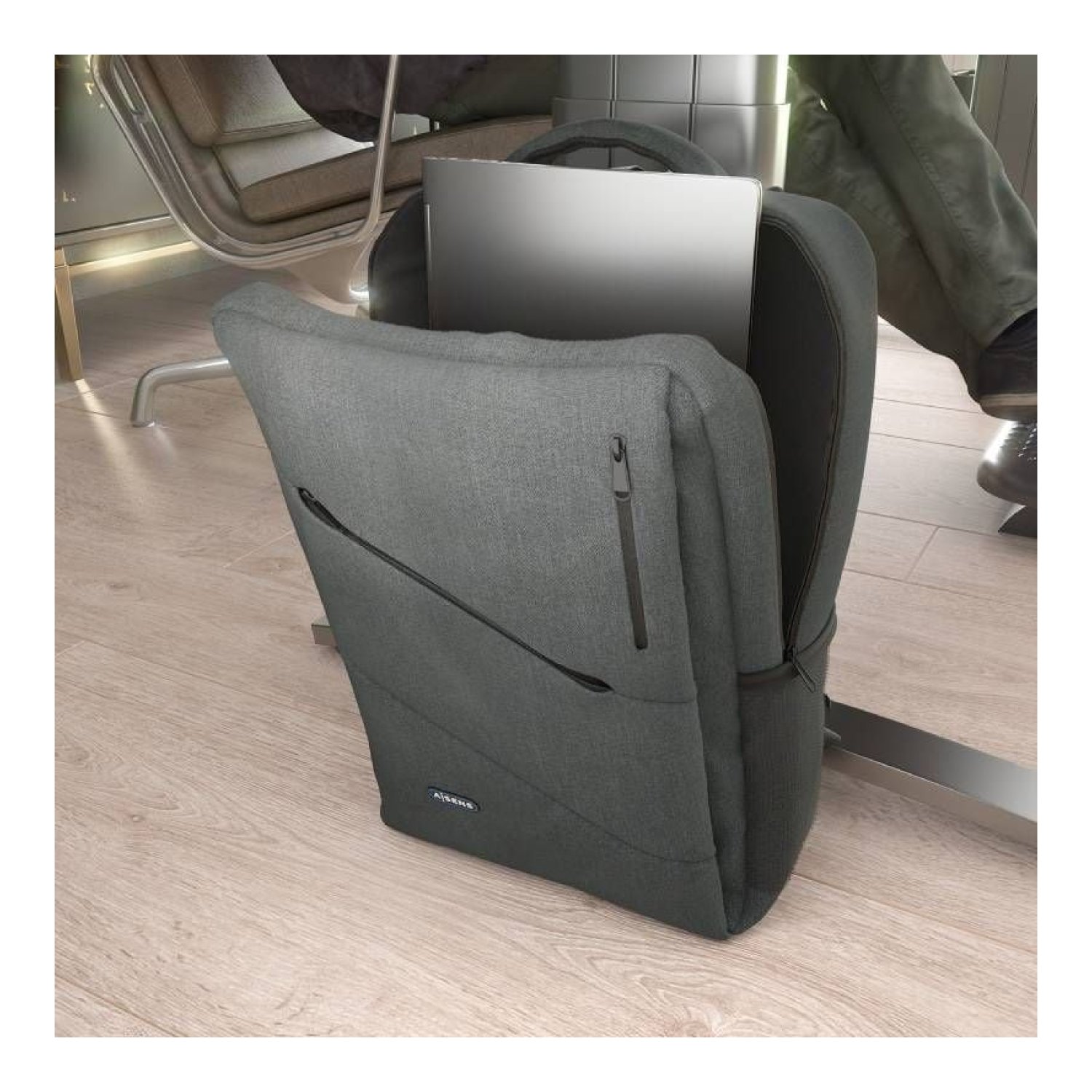 Aisens · Mochila Urbana de Oficina · Para Portátiles hasta 15,6" · Gris