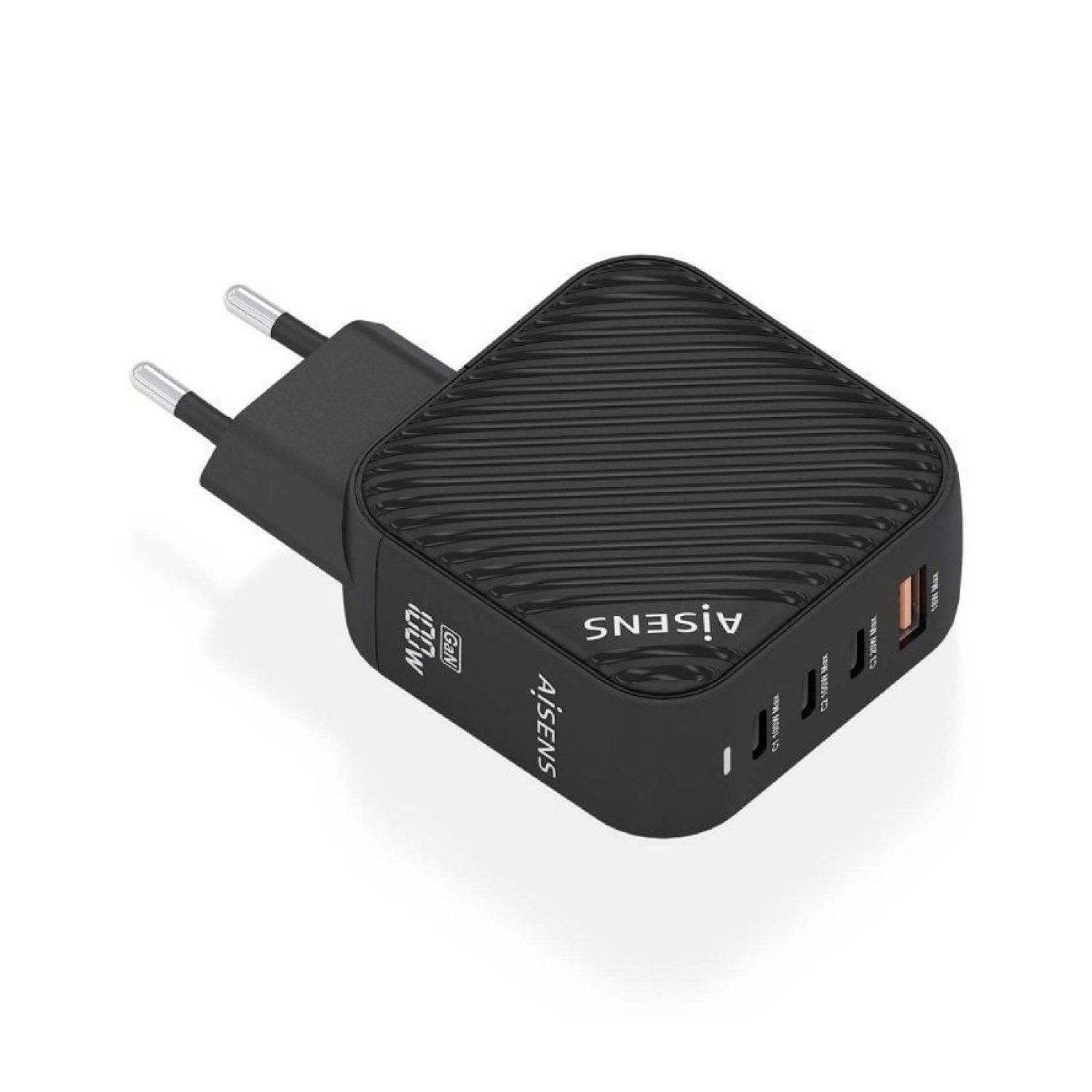 Aisens Cargador GaN 100W · 3 USB-C + 1 USB · Multicarga Rápida