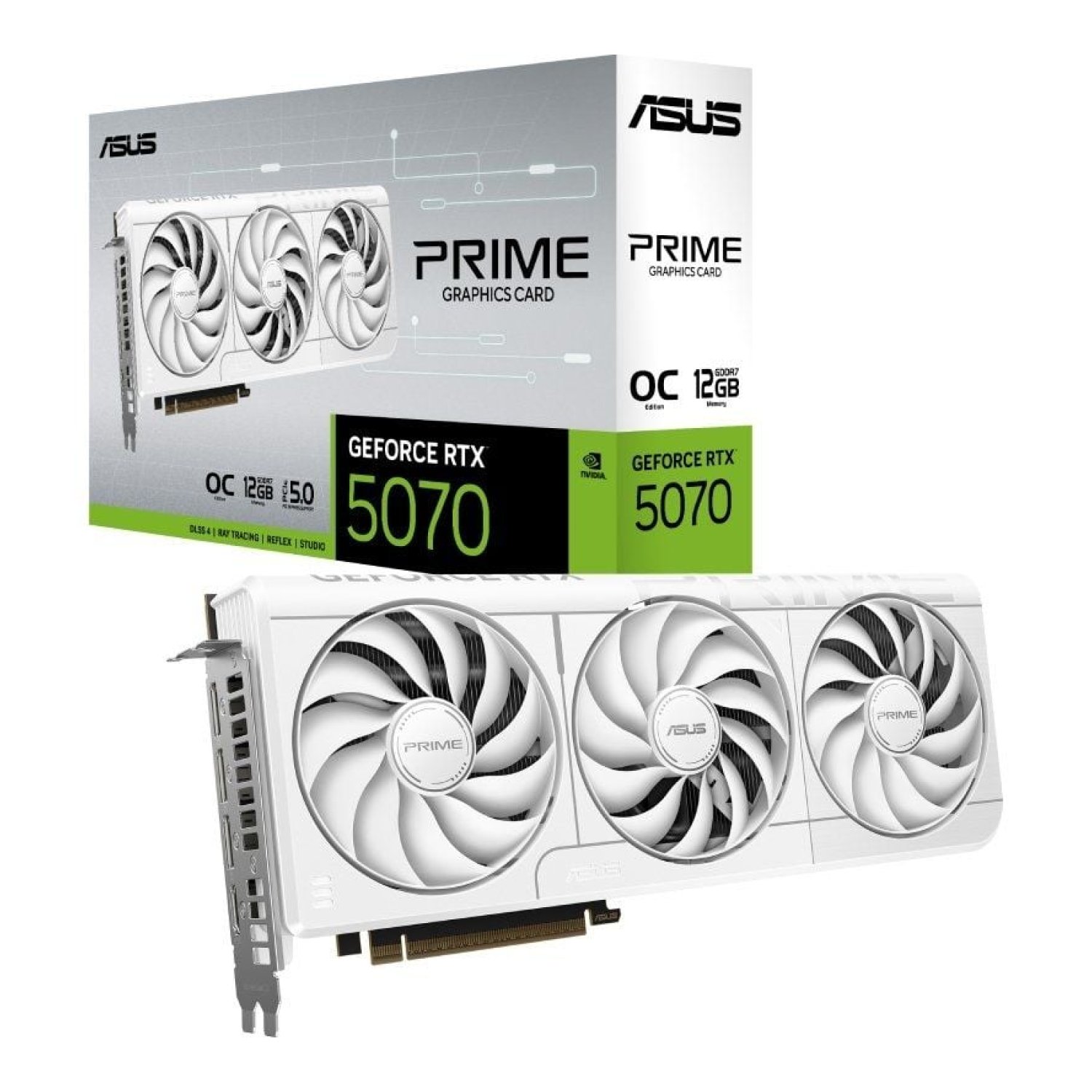 Asus GeForce RTX 5070 White OC Edition · 12GB GDDR7 · Tarjeta Gráfica