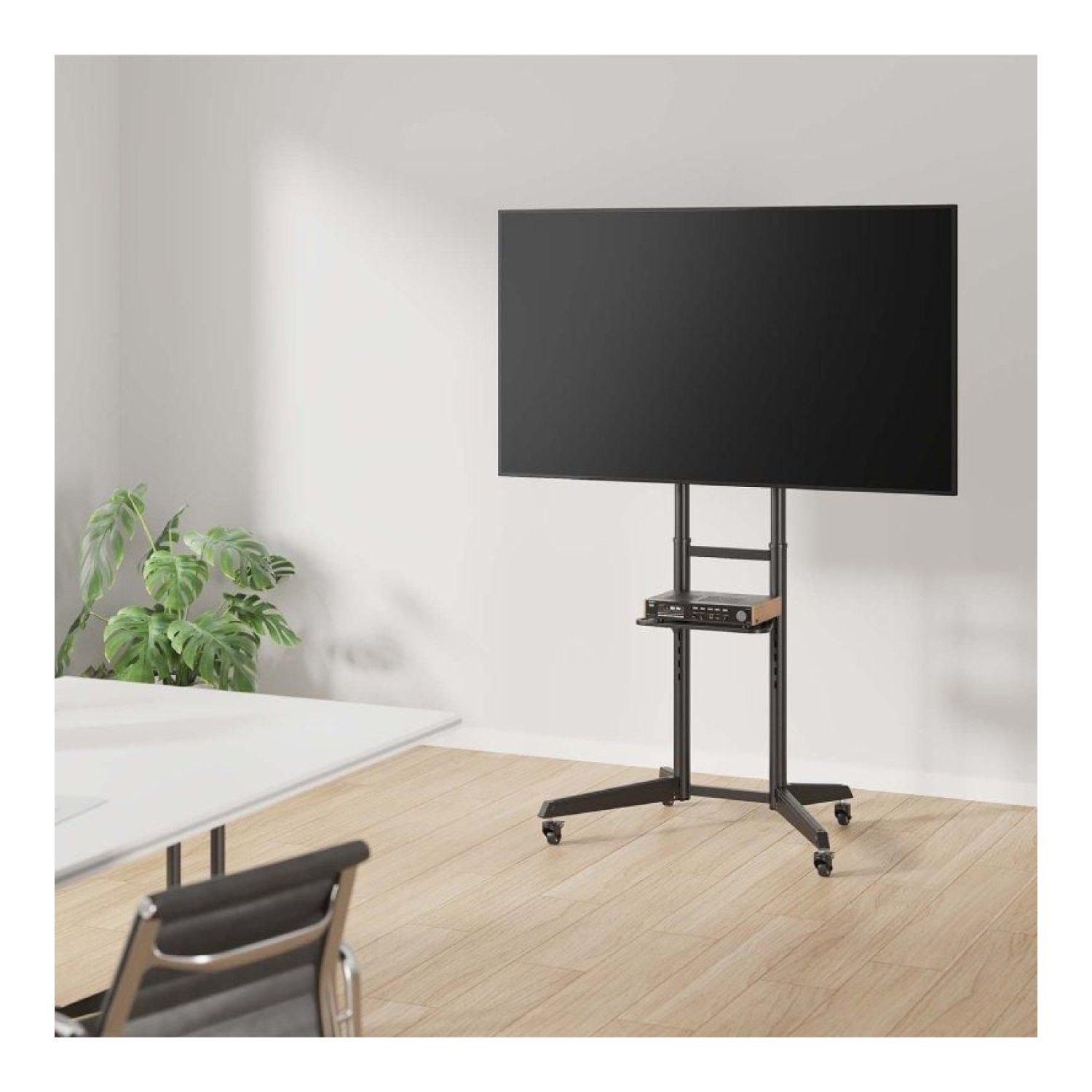 Aisens FT70TE-211 · Soporte Suelo TV 37-70" · Inclinable con Ruedas · Hasta 50kg