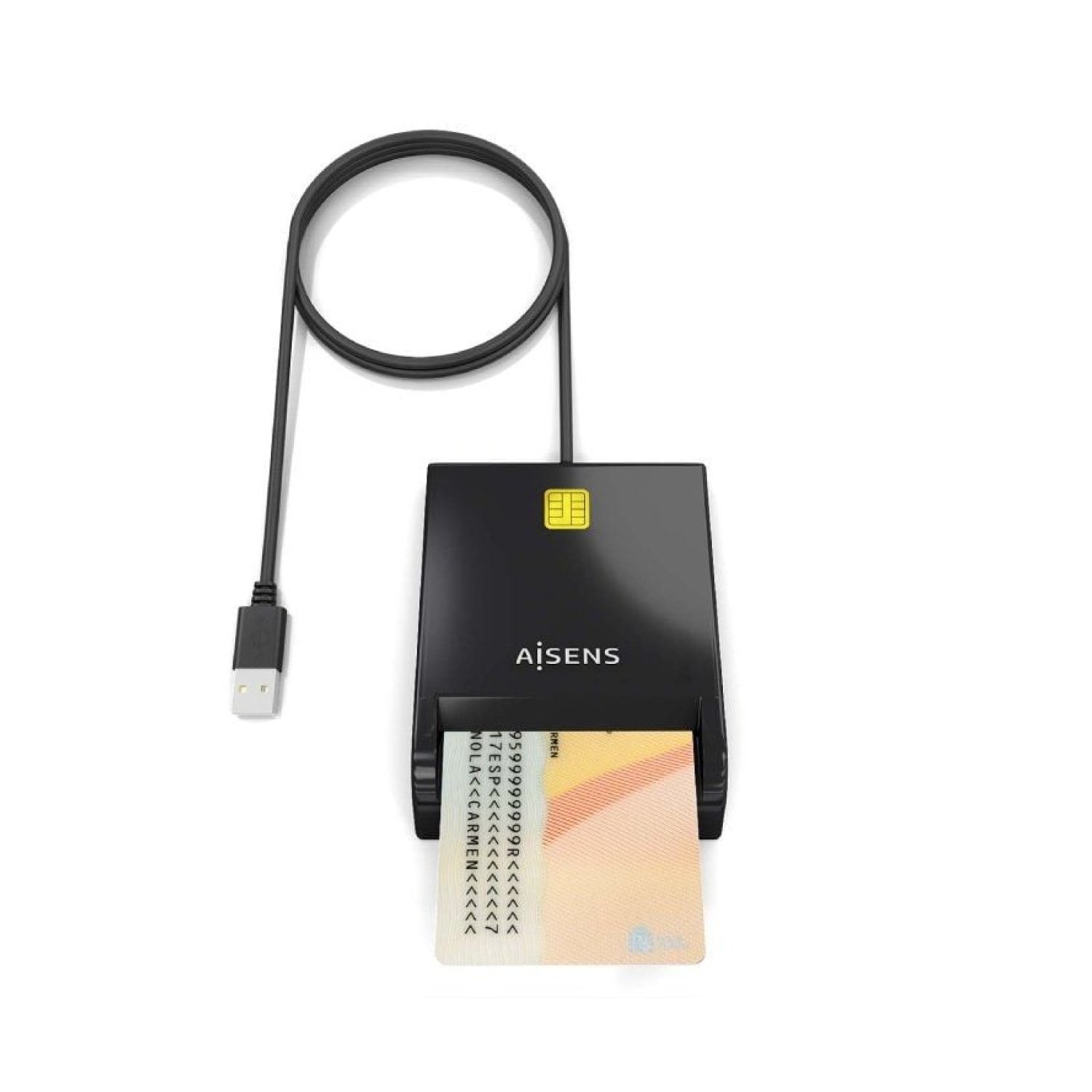 Aisens ASCR-SN06-BK · Lector DNI y Tarjetas · USB 2.0 · Negro