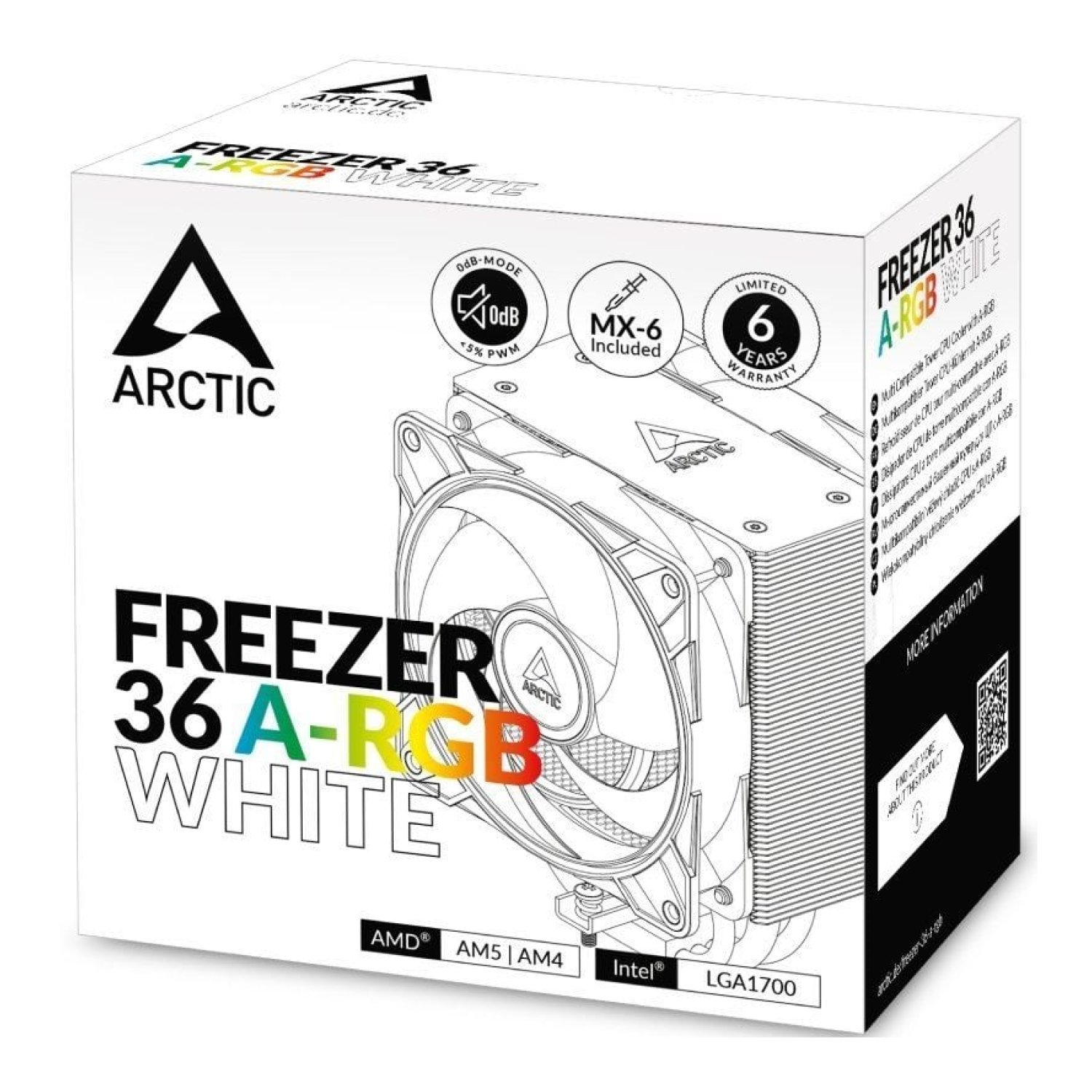 Arctic Freezer 36 A-RGB · Disipador de Aire · 12cm · Gaming