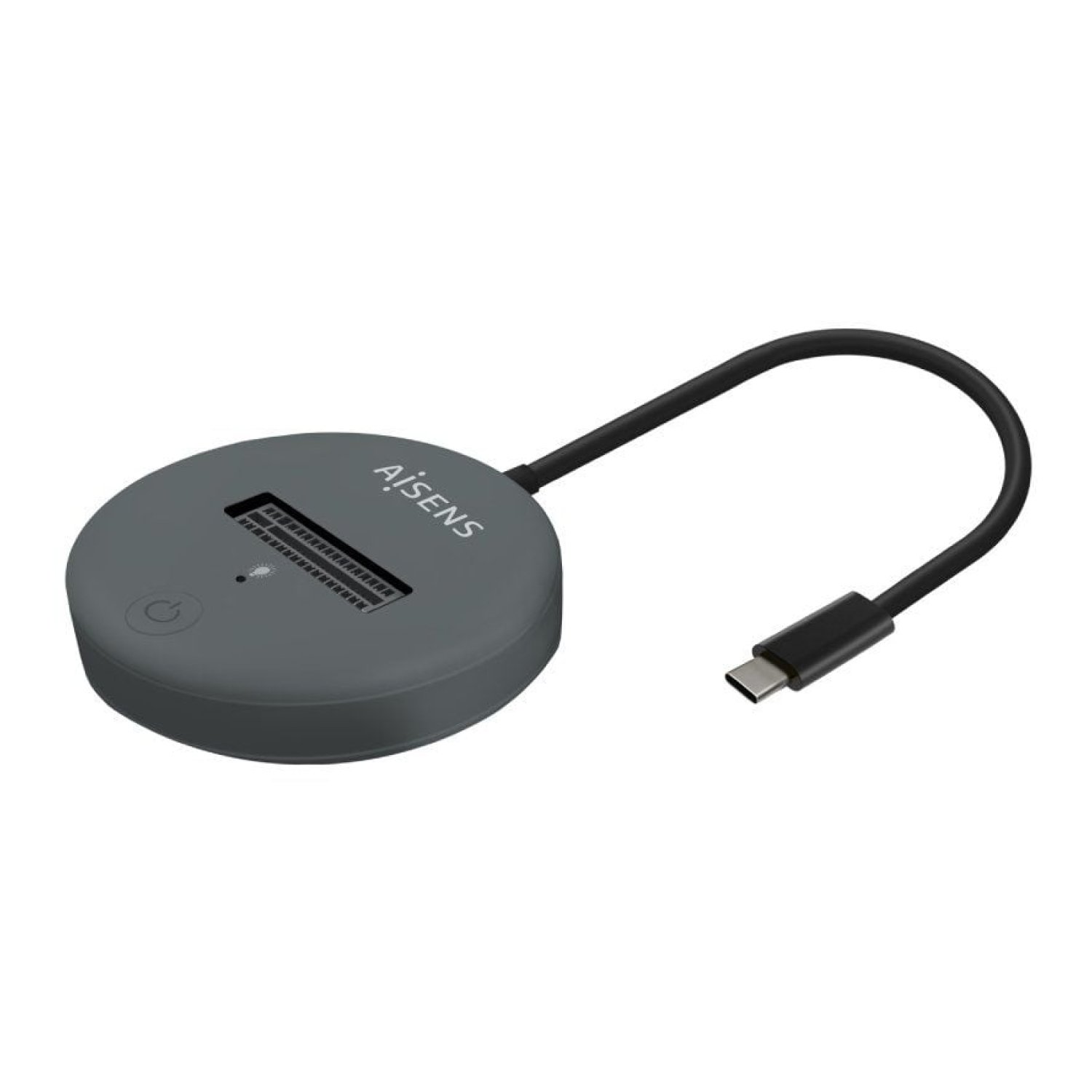 Aisens · Dock USB-C para SSD M.2 · SATA/NVMe · Gris