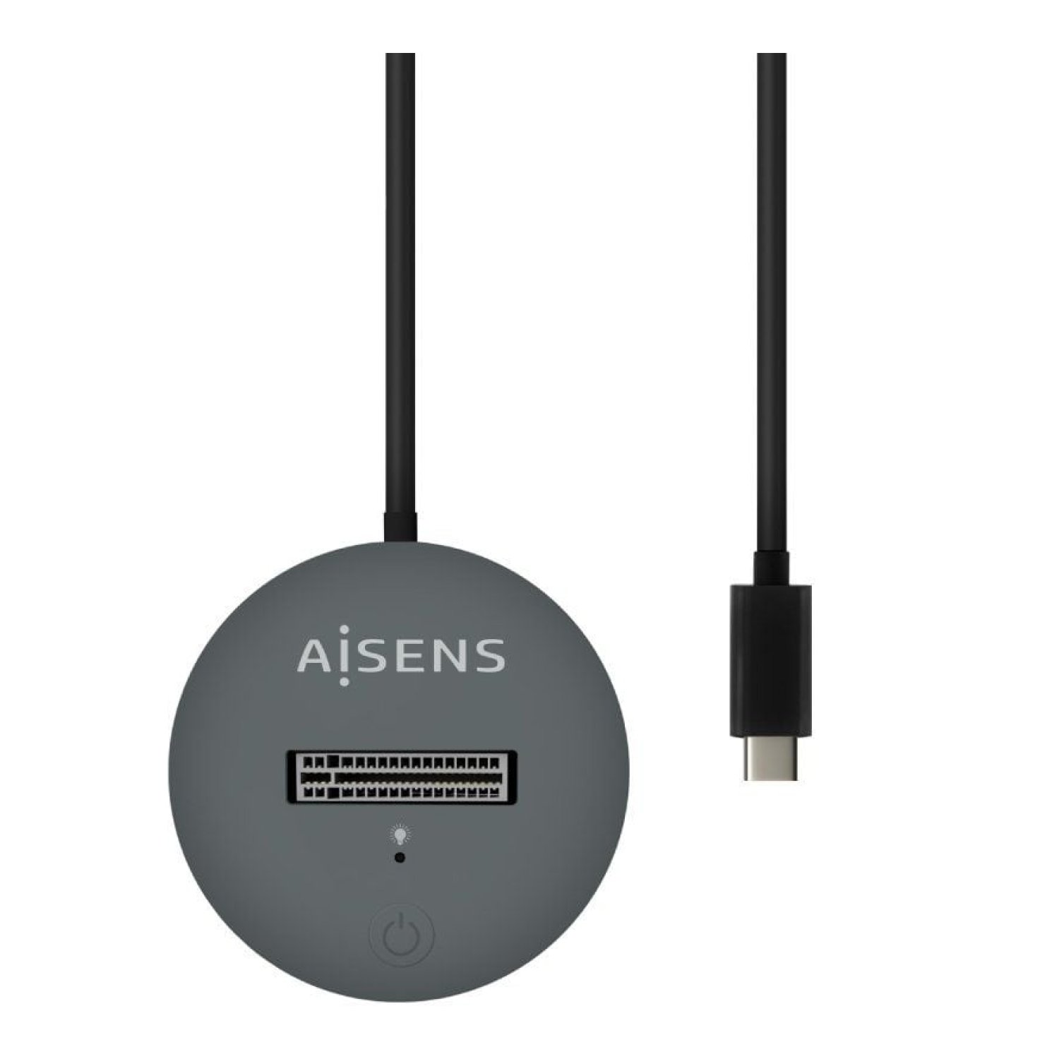 Aisens · Dock USB-C para SSD M.2 · SATA/NVMe · Gris