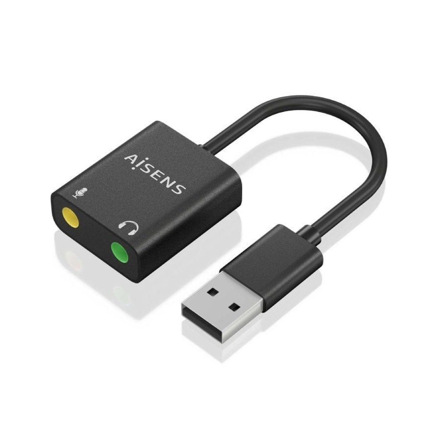Aisens · Tarjeta de Sonido USB · 2x Jack 3.5 mm · Audio Estéreo