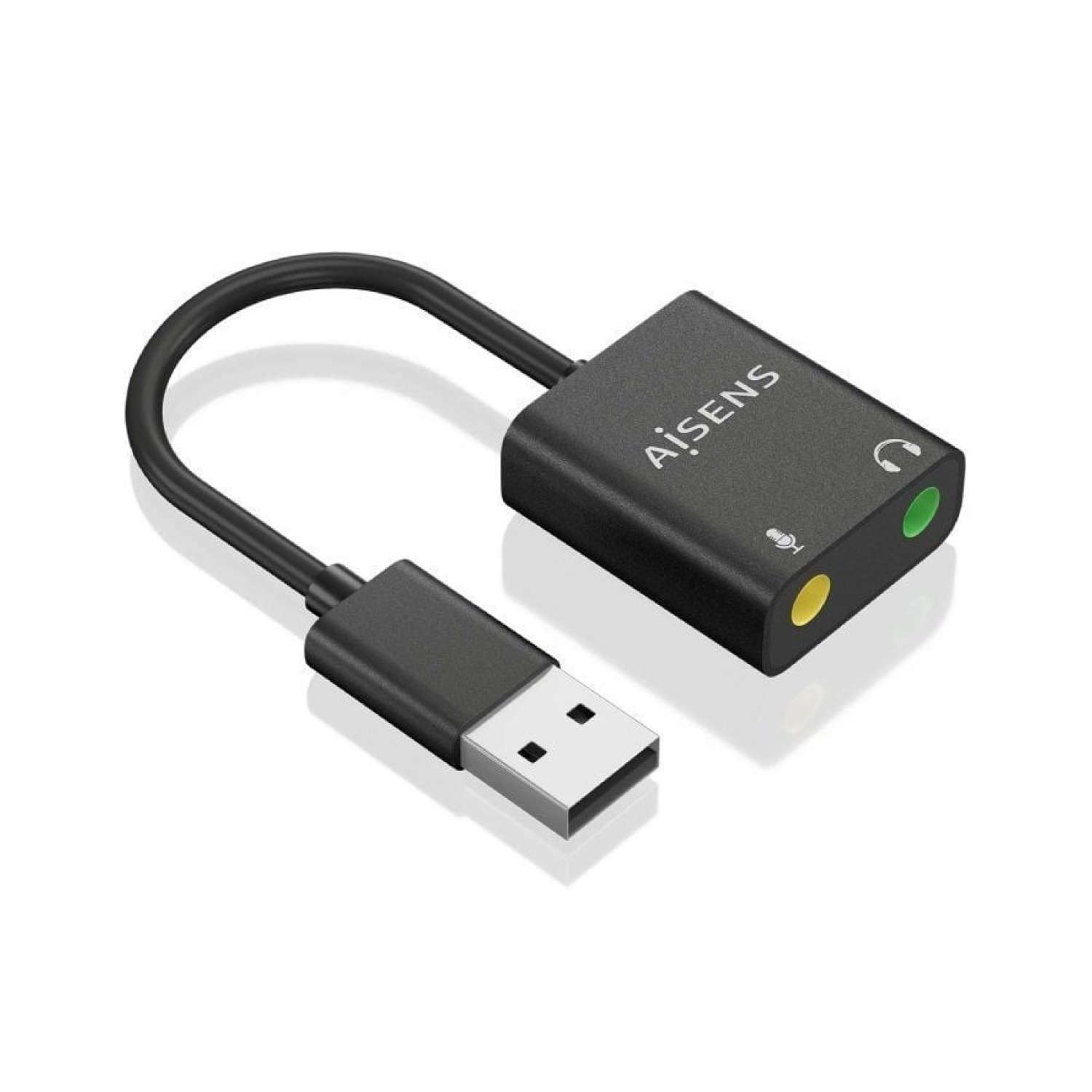 Aisens · Tarjeta de Sonido USB · 2x Jack 3.5 mm · Audio Estéreo