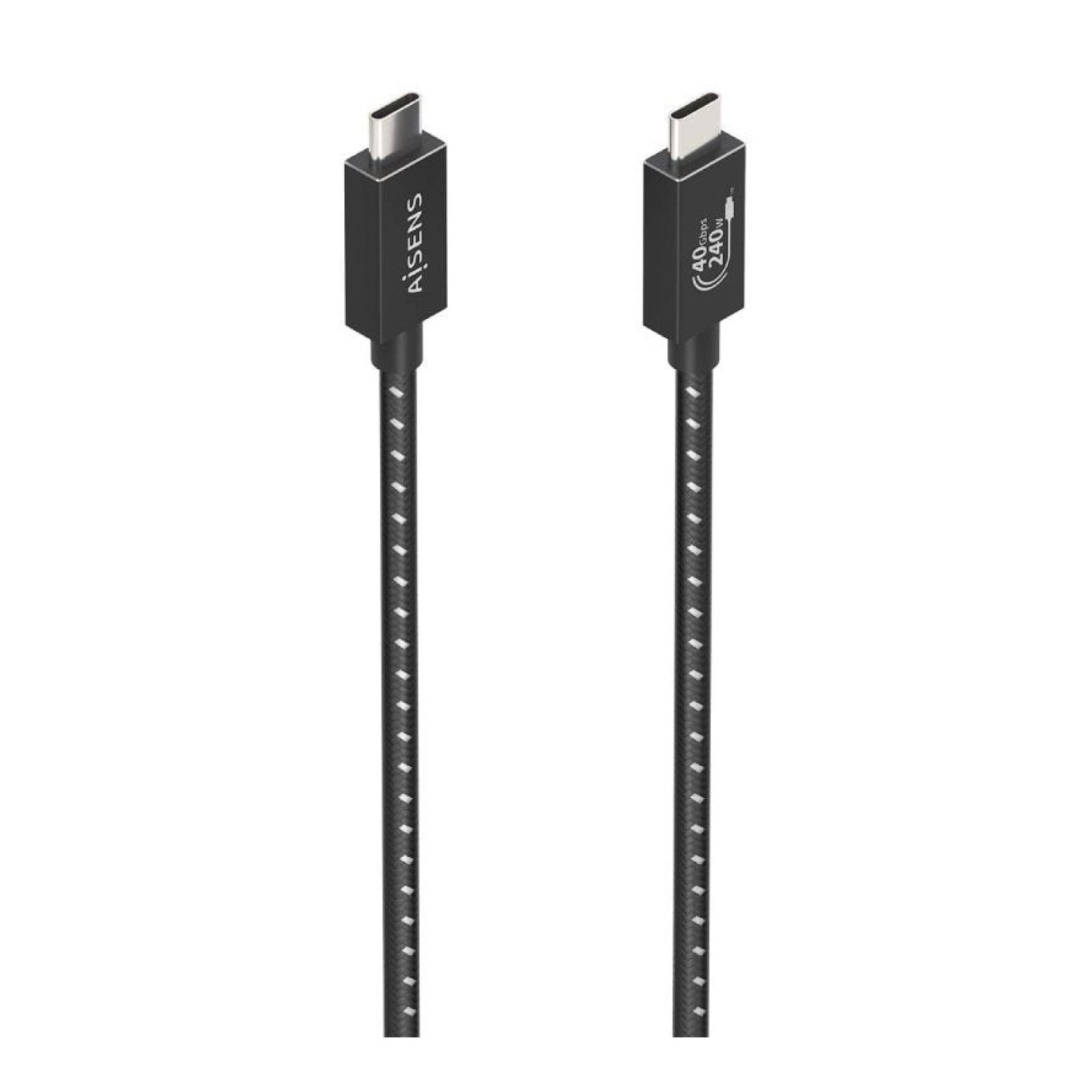 Aisens Cable USB 4.0 · Tipo-C a Tipo-C · 240W · 40Gbps · 1m · Gris