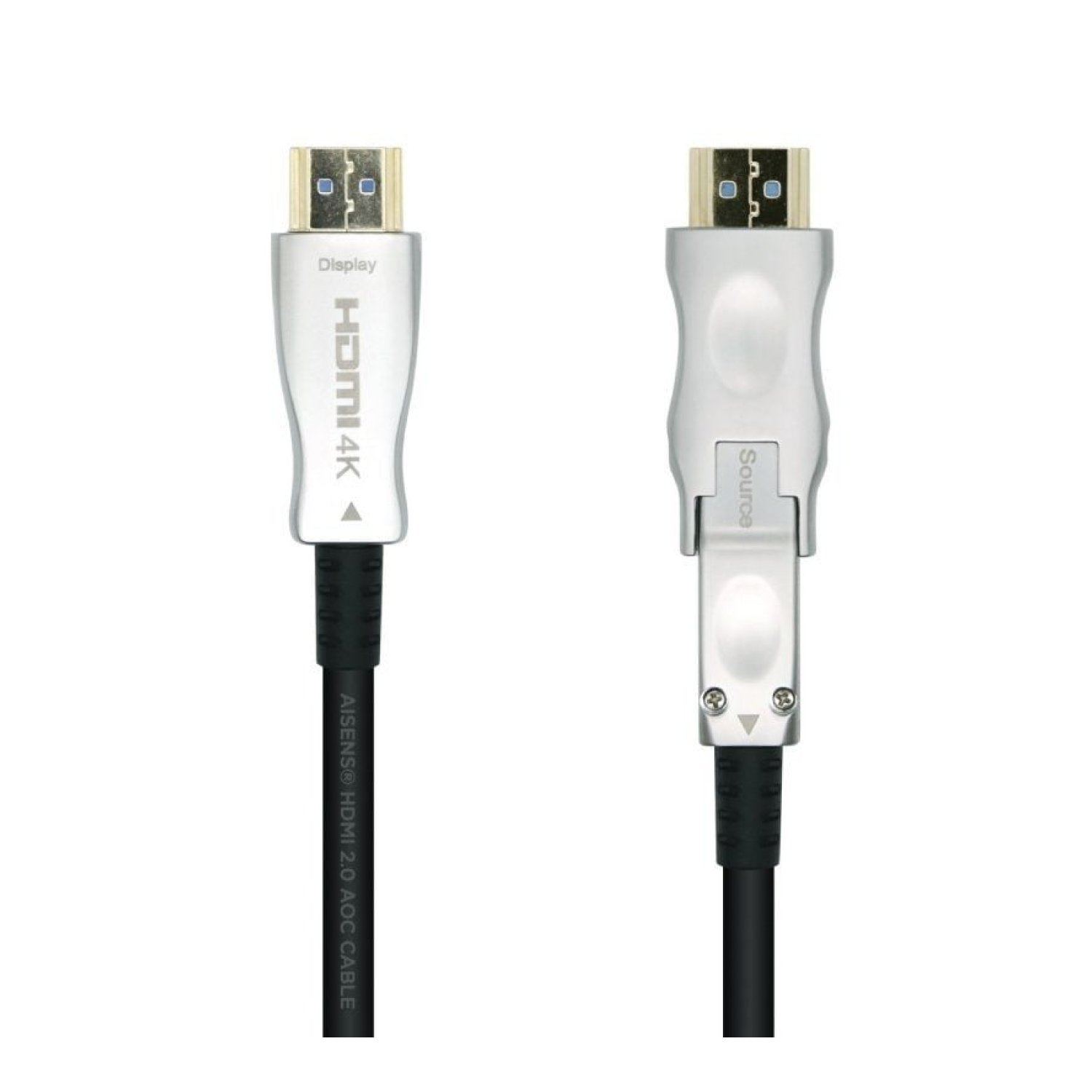 Aisens Cable HDMI 2.0 AOC · 4K · 30m · Conector D Macho · Negro