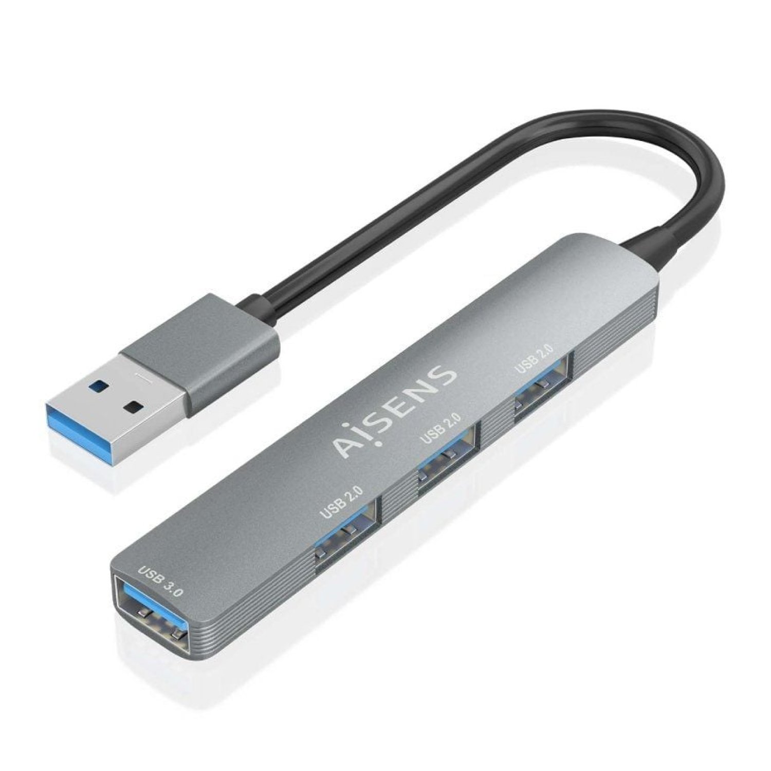 Aisens Hub USB 3.0 · 4 Puertos USB · Gris
